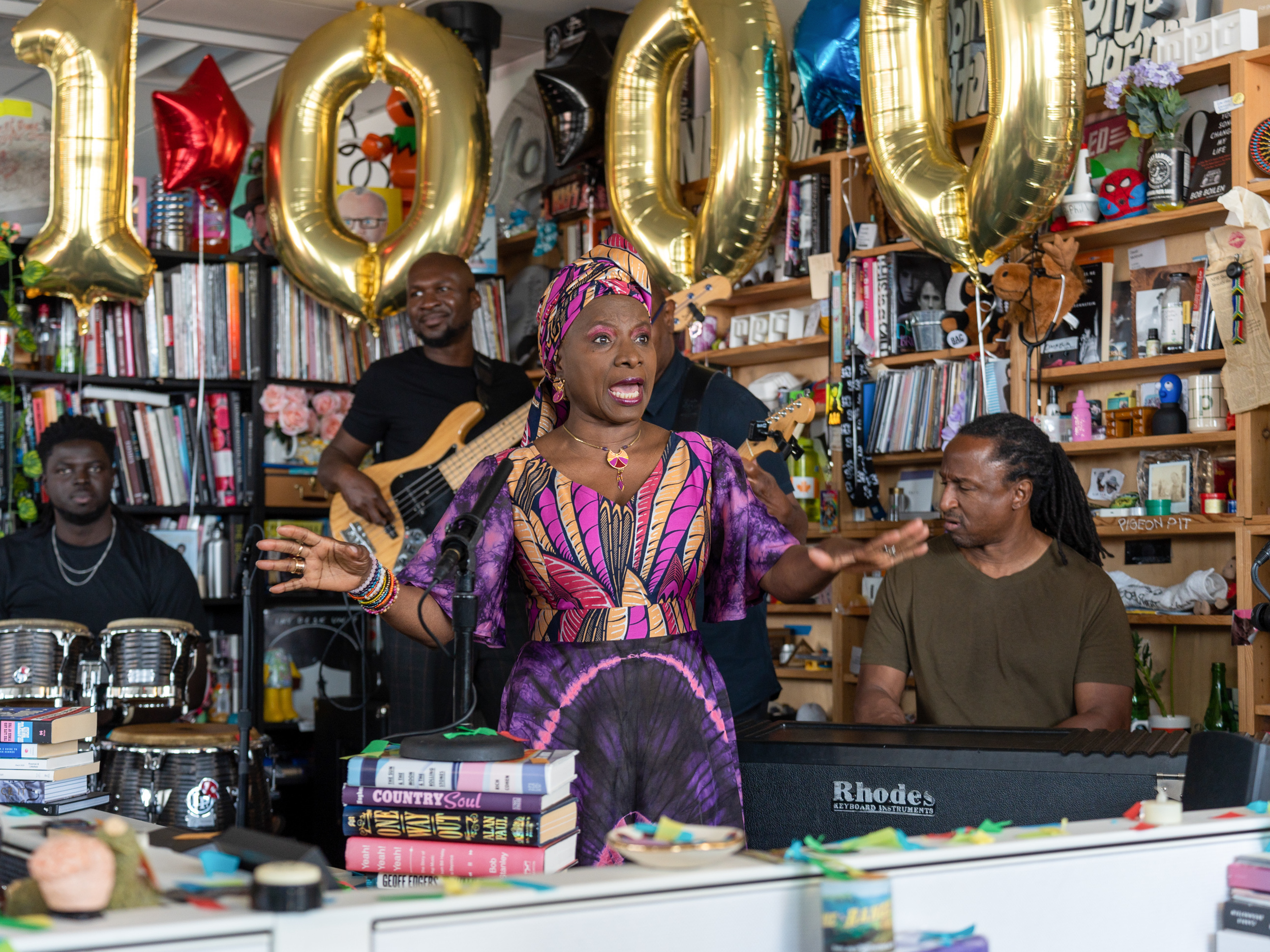 Superstar Angélique Kidjo sings at the 1000th Tiny Desk — and speaks from her heart