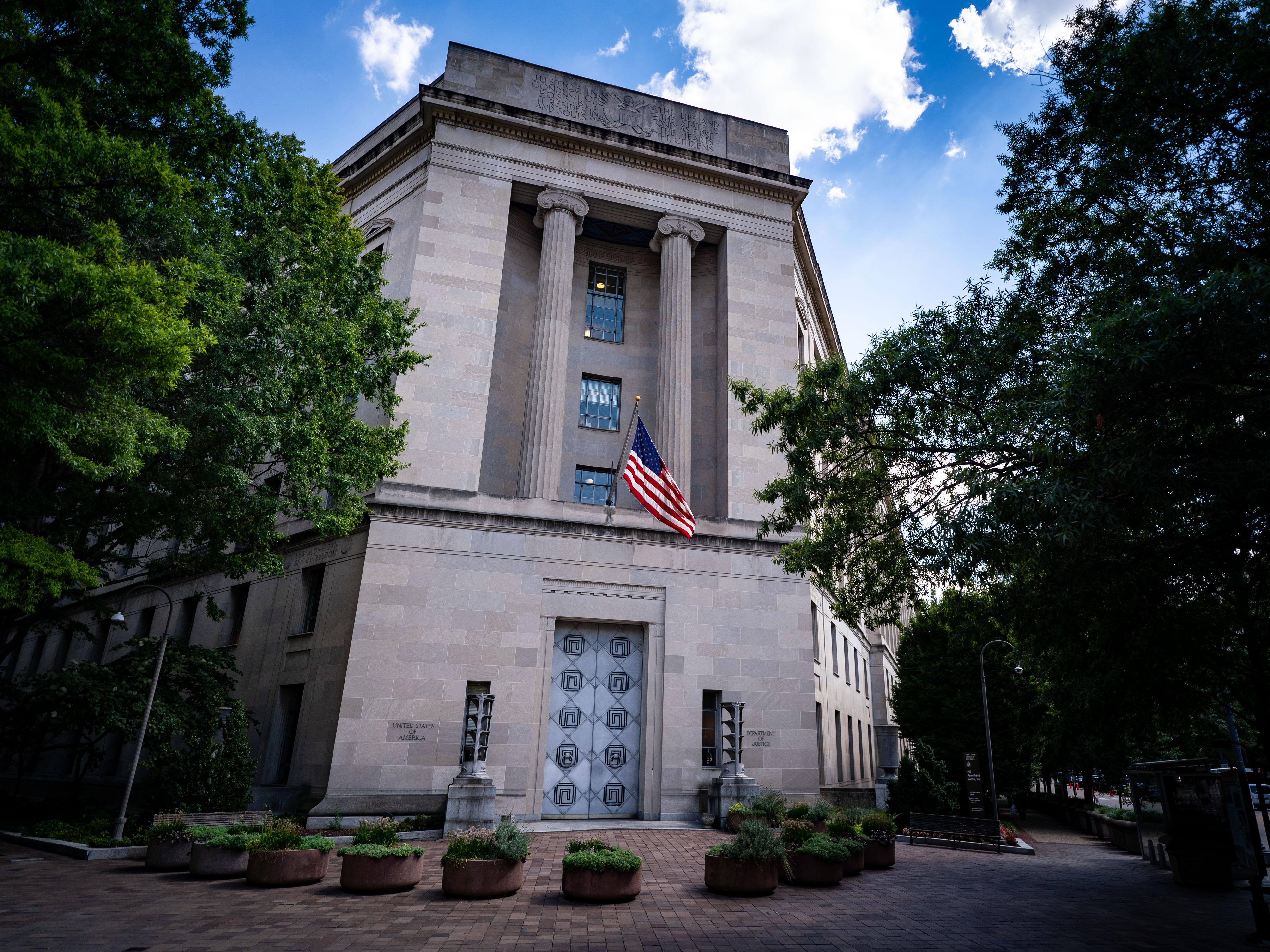 The Department of Justice has charged three Iranian nationals for allegedly conducting a global hacking campaign that targeted victims and the U.S. and other countries for extortion. (Los Angeles Times via Getty Imag)