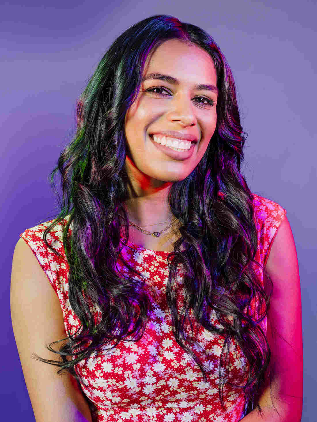 Sarah Gonzalez, photographed for NPR, 2 August 2022, in New York, NY. Photo by Mamadi Doumbouya for NPR.