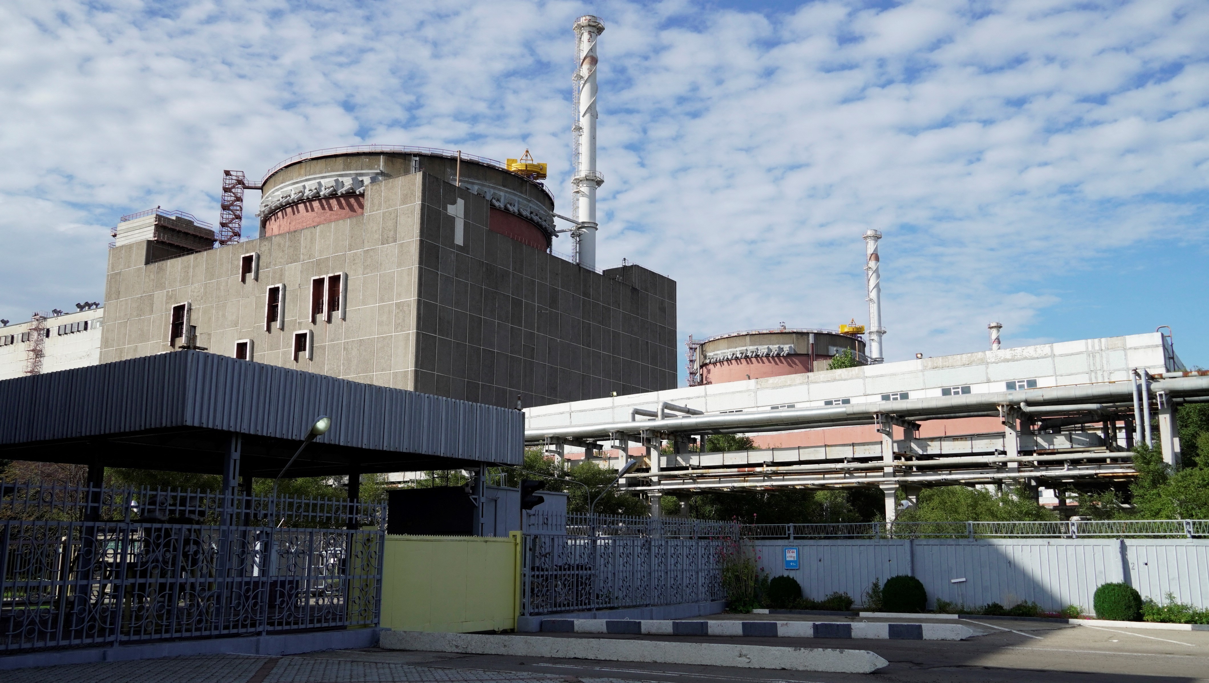 The Zaporizhzhia Nuclear Power Plant in Enerhodar on Sunday. It is the largest nuclear power plant in Europe and among the 10 largest in the world. (AFP via Getty Images)