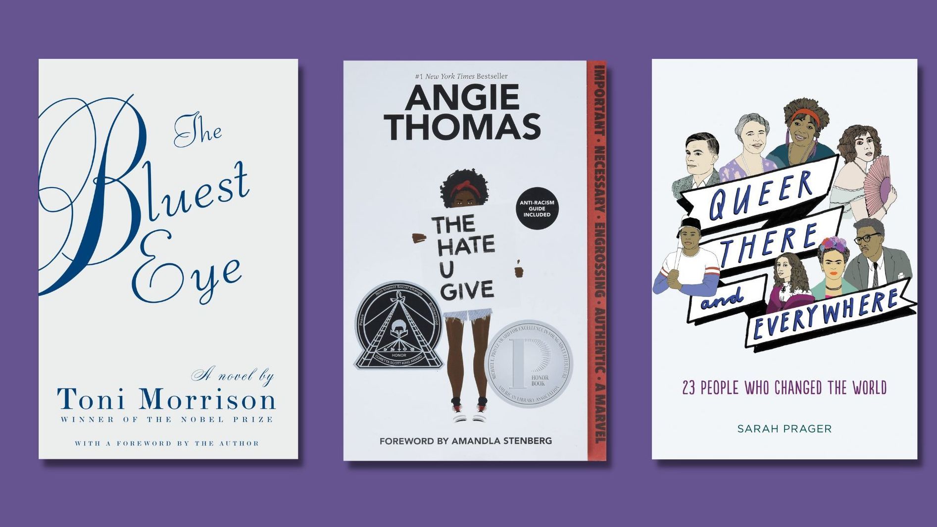<em>The Bluest Eye, The Hate U Give</em> and <em>Queer, There and Everywhere</em> are among the books that have faced bans around the country. (NPR)