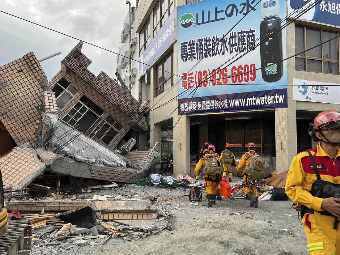 Strong Taiwan earthquake traps people and derails a train NPR