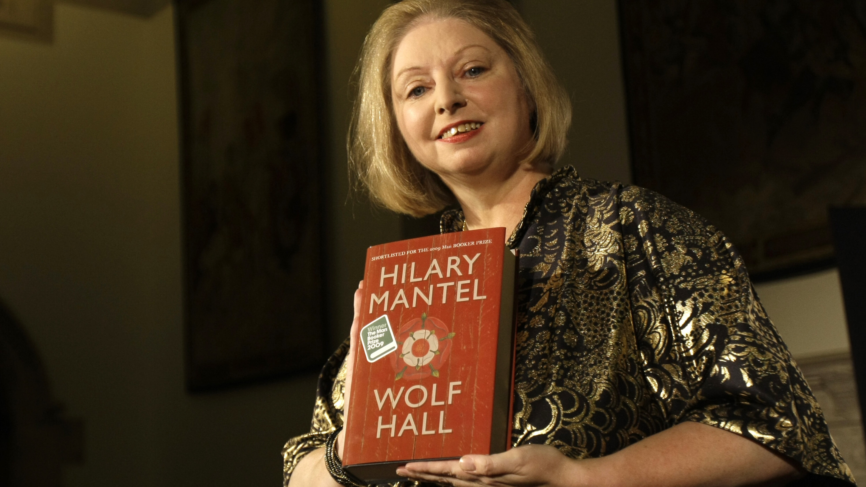 Hilary Mantel with her book, "Wolf Hall," in 2009.