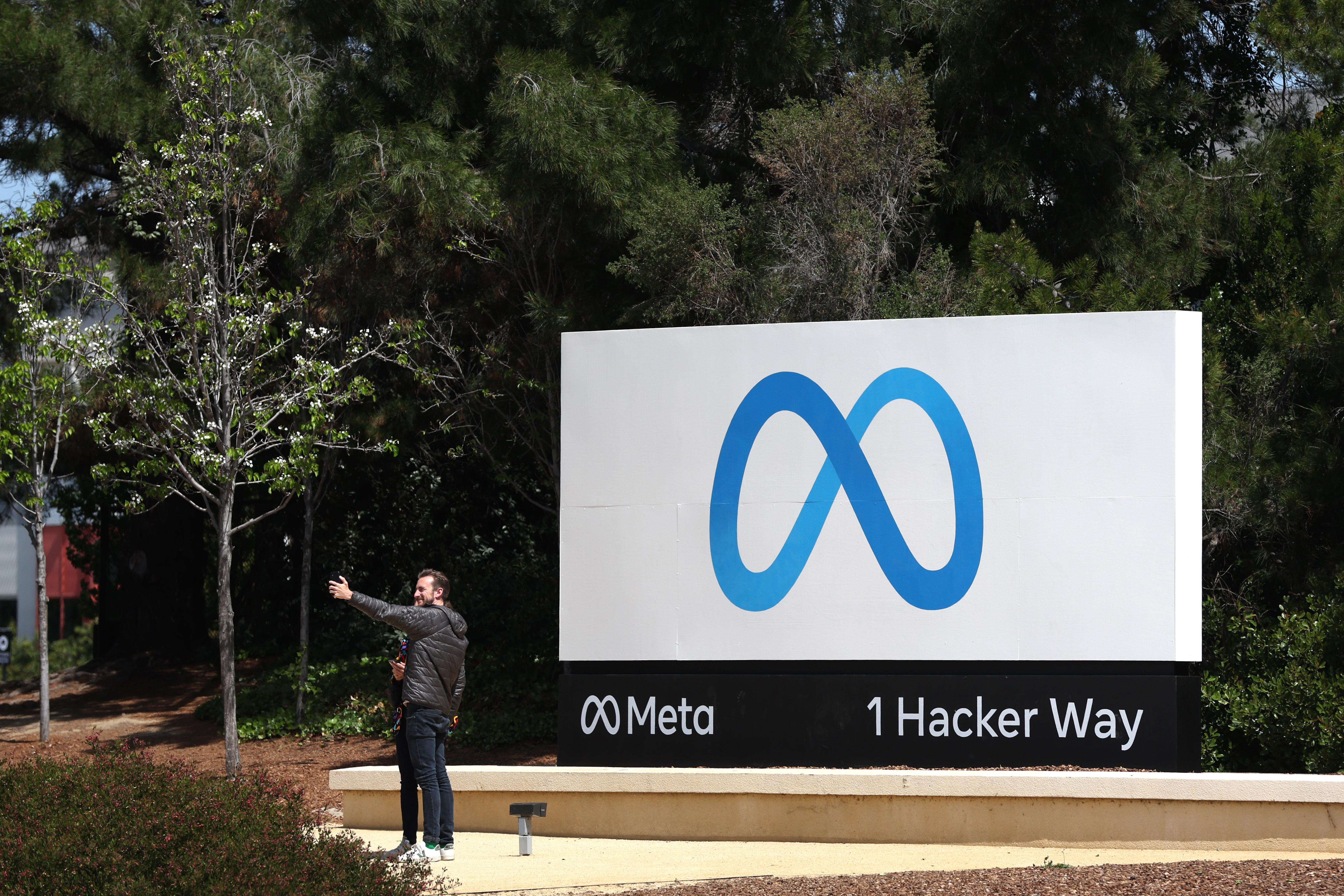 Social media company Meta's headquarters in Menlo Park, Calif. The Facebook parent company says it has removed a Russian network pushing a pro-Kremlin view of the war in Ukraine and a Chinese network targeting the U.S. midterm elections. (Getty Images)