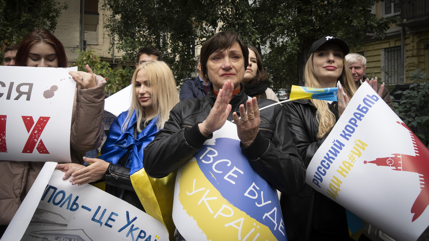 Occupied Regions Of Ukraine Vote To Join Russia In Staged Referendums Npr