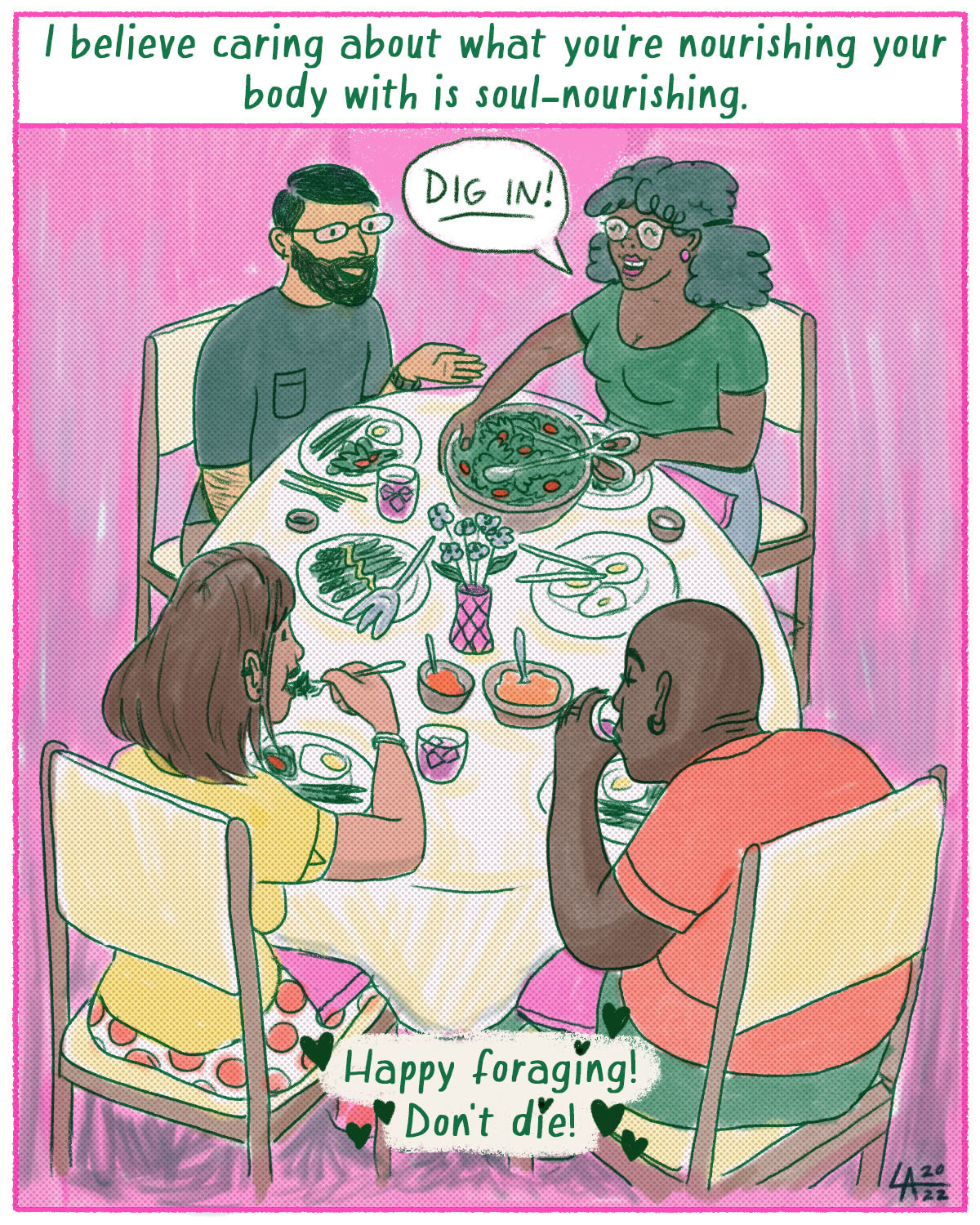 COMIC: How foraging restored my relationship with food 9 lajohnson foraging comic part2page 10 custom b1b393ede1e1ee6b837b7f1fe3ed9bbe39992a45