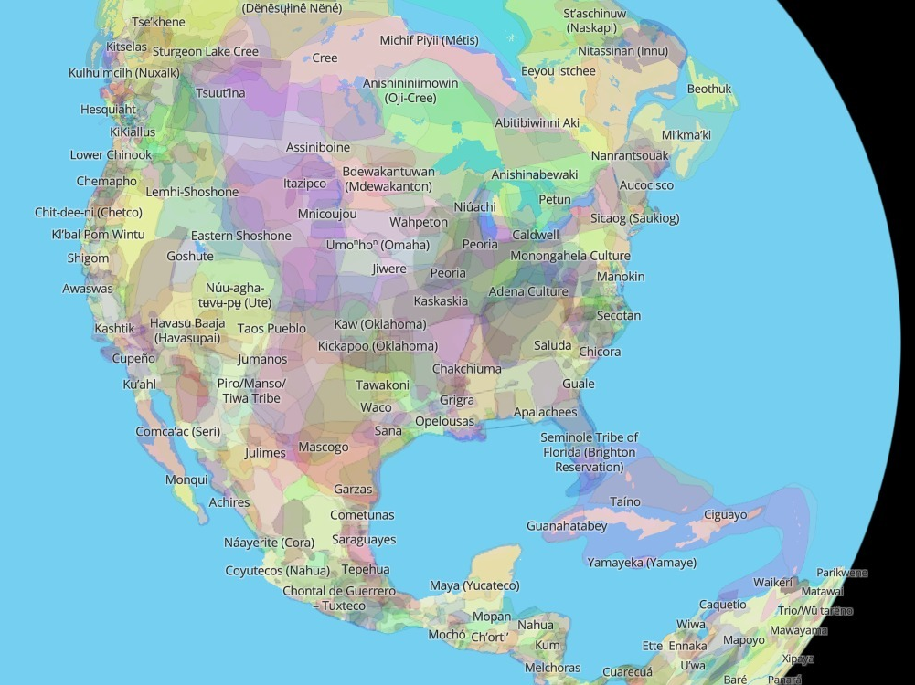 map of ancestral tribal lands worldwide