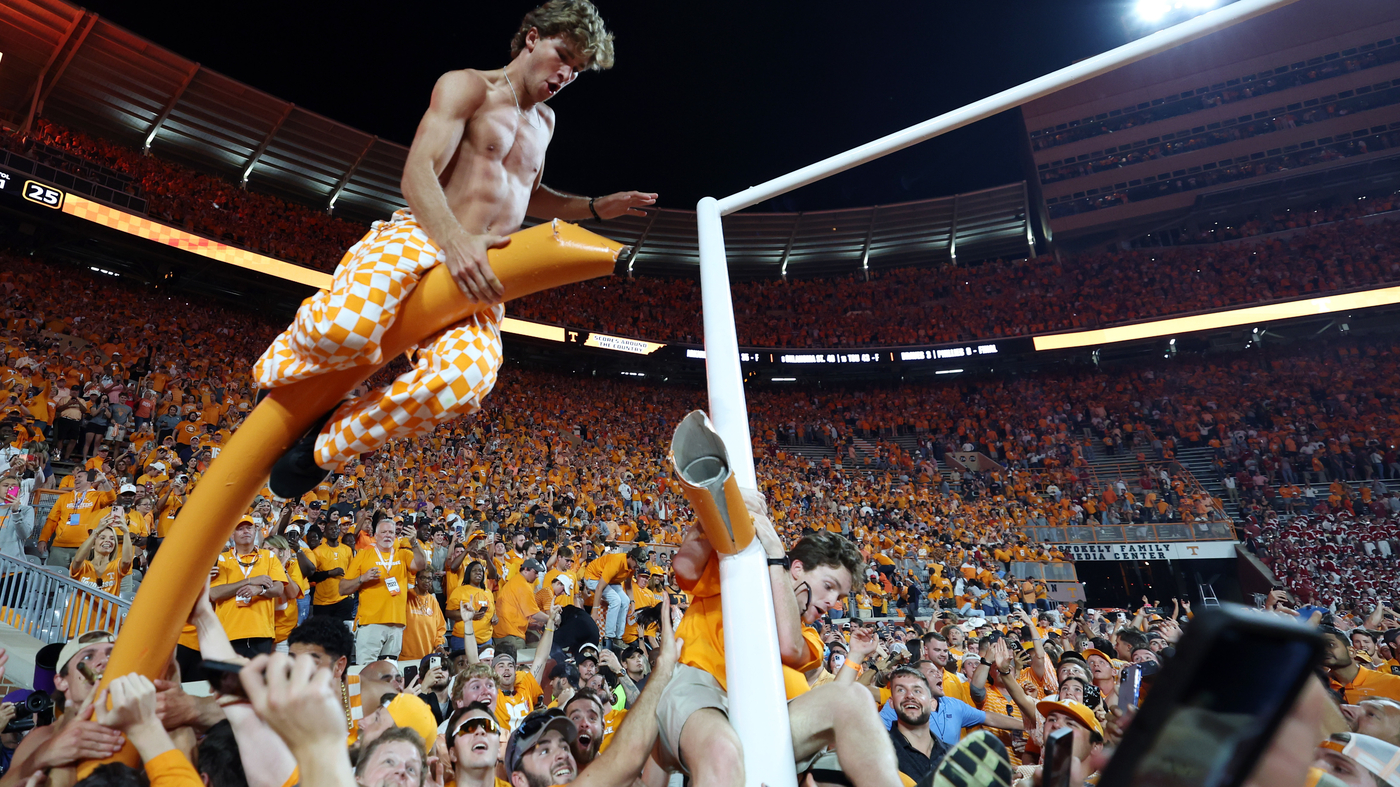 Tennessee Needs New Goal Posts After Euphoric Win Over Alabama NPR