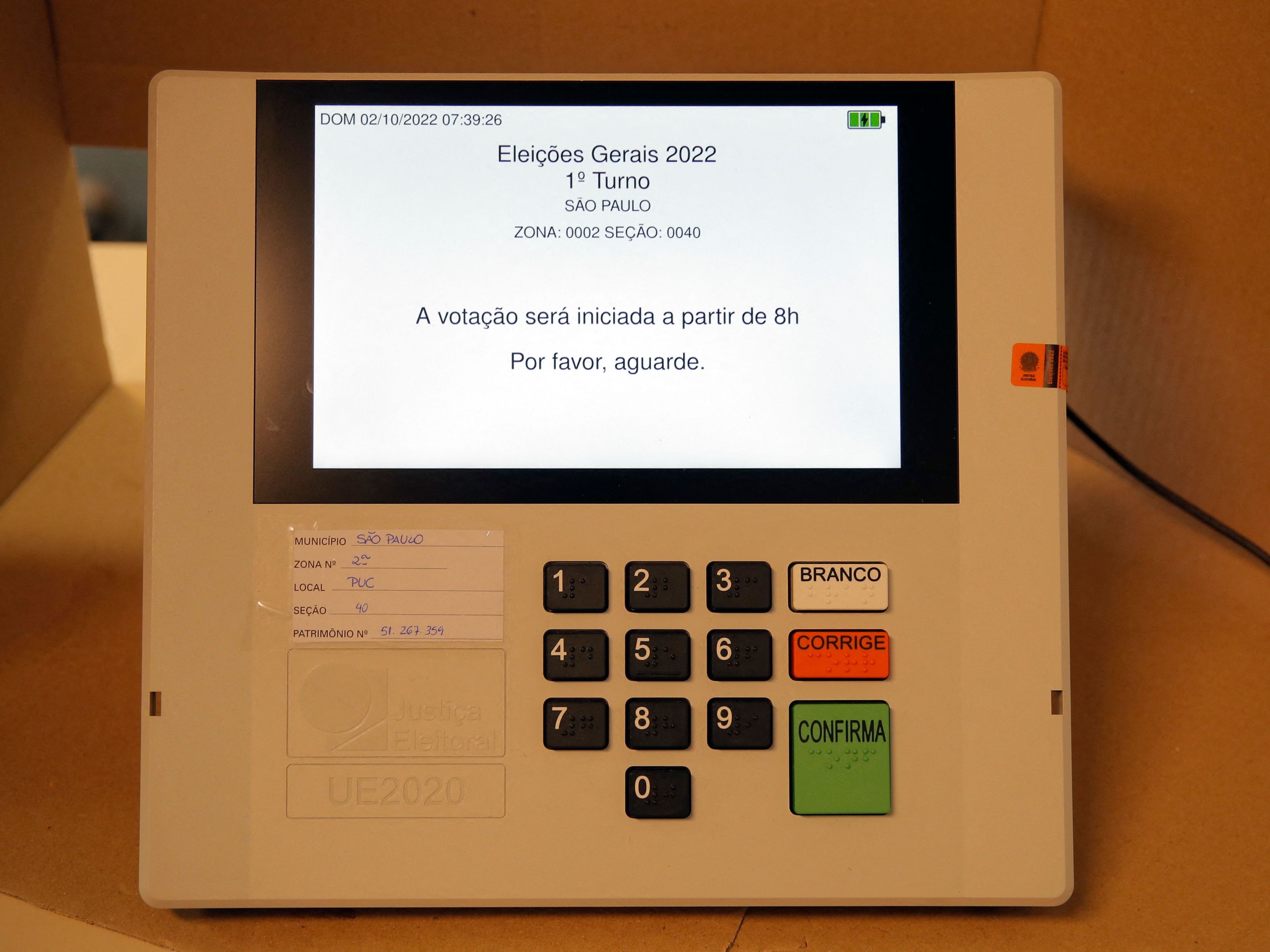 Conspiracy theories about Brazil's electronic voting machines, shown here, have spread online. Far-right influencers in the U.S. have seized on Brazil's election as a way of keeping conspiratorial narratives alive ahead of the U.S. midterms in early November. (AFP via Getty Images)