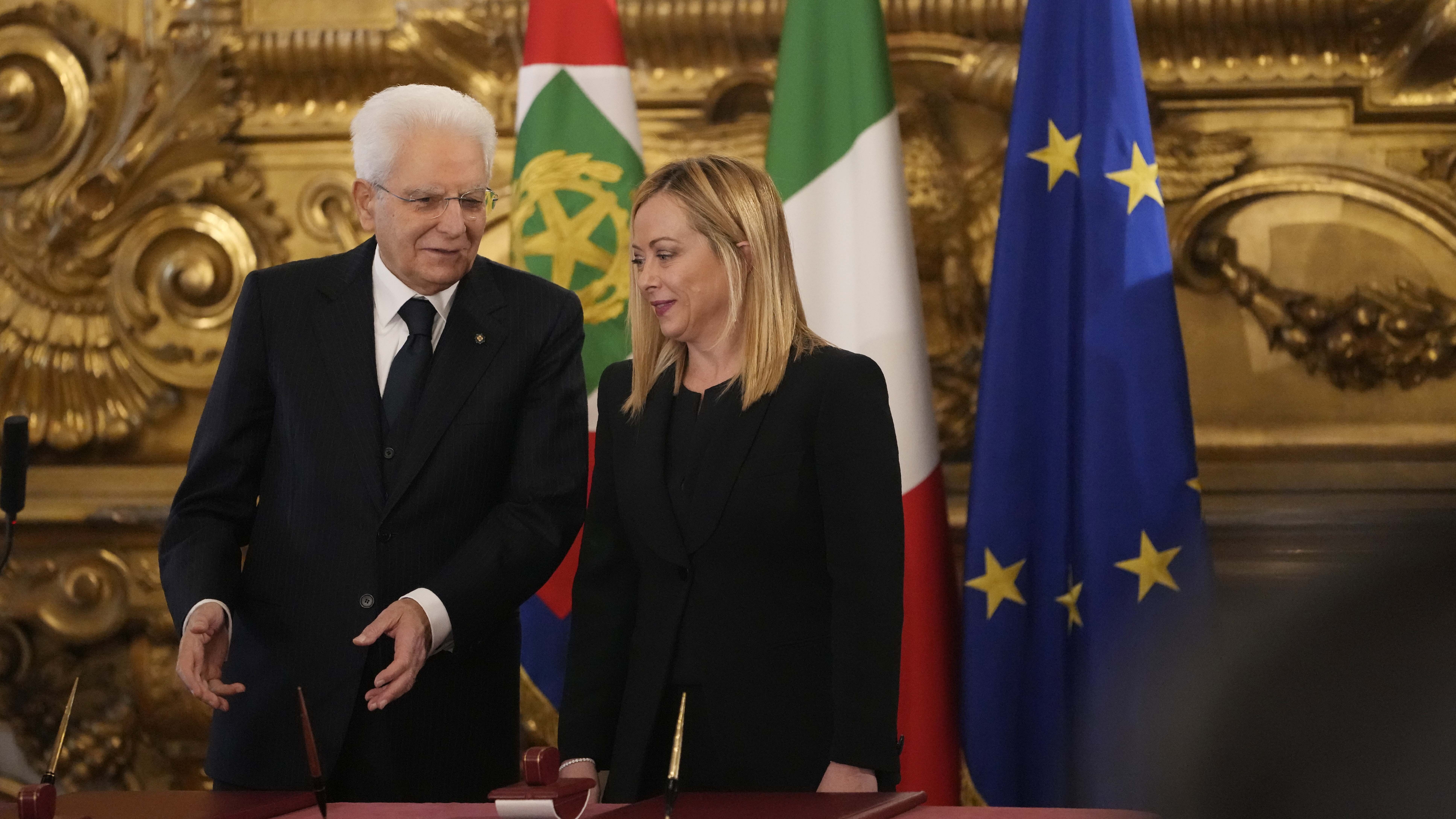 Far-right leader Giorgia Meloni has been sworn in as Italian premier