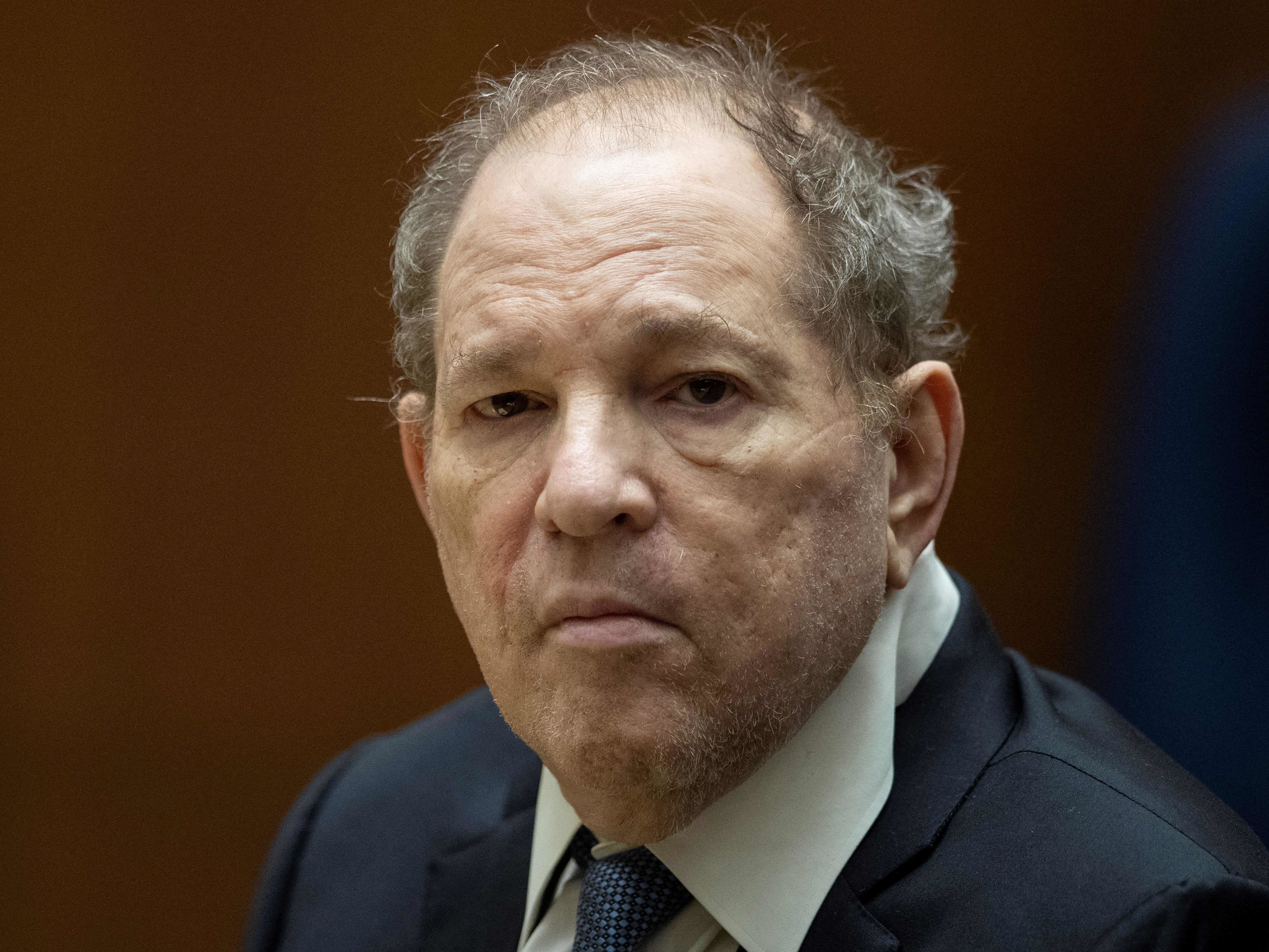 Former film producer Harvey Weinstein appears in a Los Angeles courtroom on October 4, 2022. Weinstein was extradited from New York to Los Angeles to face sex-related charges. (AFP via Getty Images)
