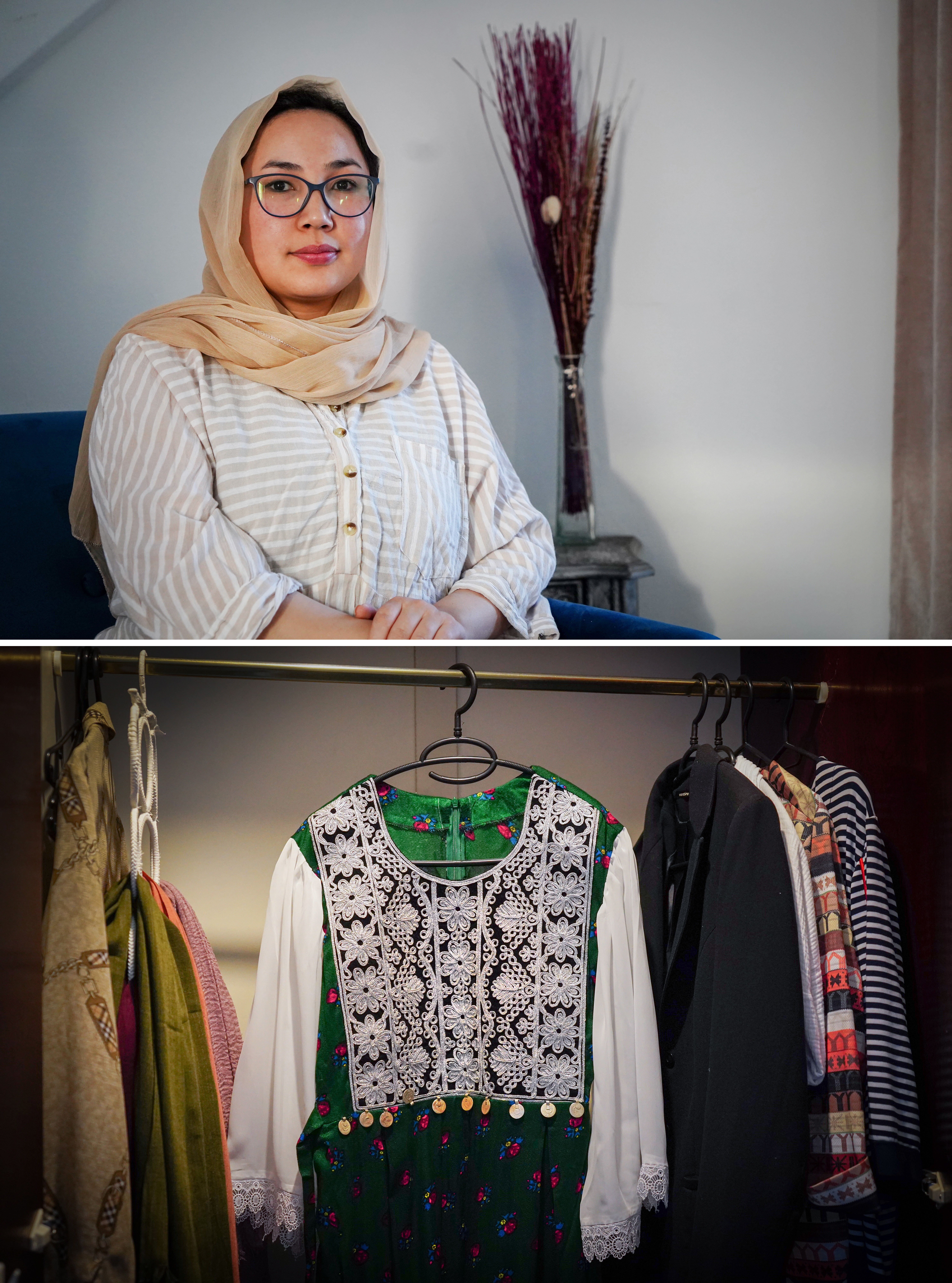 Nilofar Niekpor Zamani, who fled her homeland of Afghanistan and now lives in the Netherlands, made room in her crammed suitcase for a dress her mother gave her as a wedding gift: "I understand today that I couldn't leave the dress and the memory of my mother. I didn't know if I would see her again. I couldn't leave this symbol of my ancestors that never lets me forget where I belong."