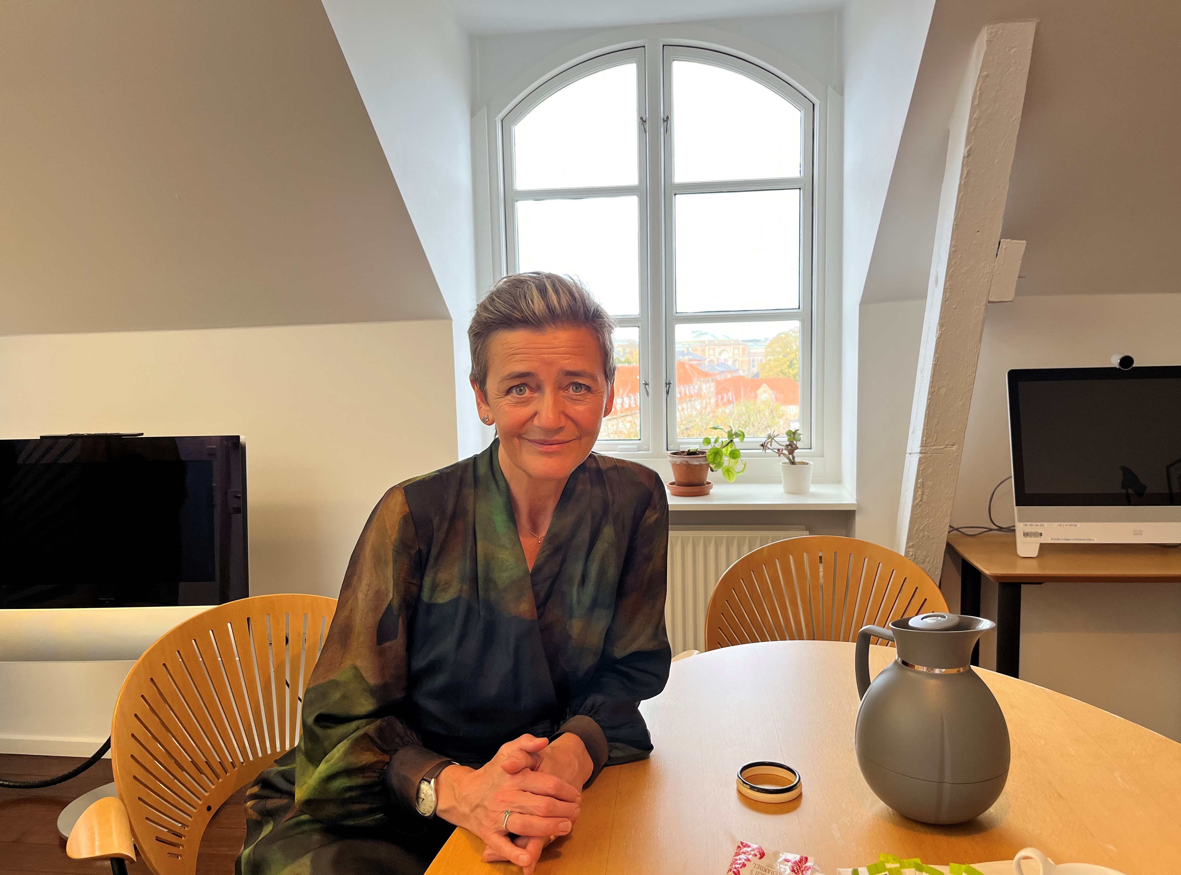 Margrethe Vestager, the European Commission's executive vice president, said on Monday that regulators have stepped up scrutiny of Twitter since Elon Musk acquired the social network. (Bobby Allyn/NPR)