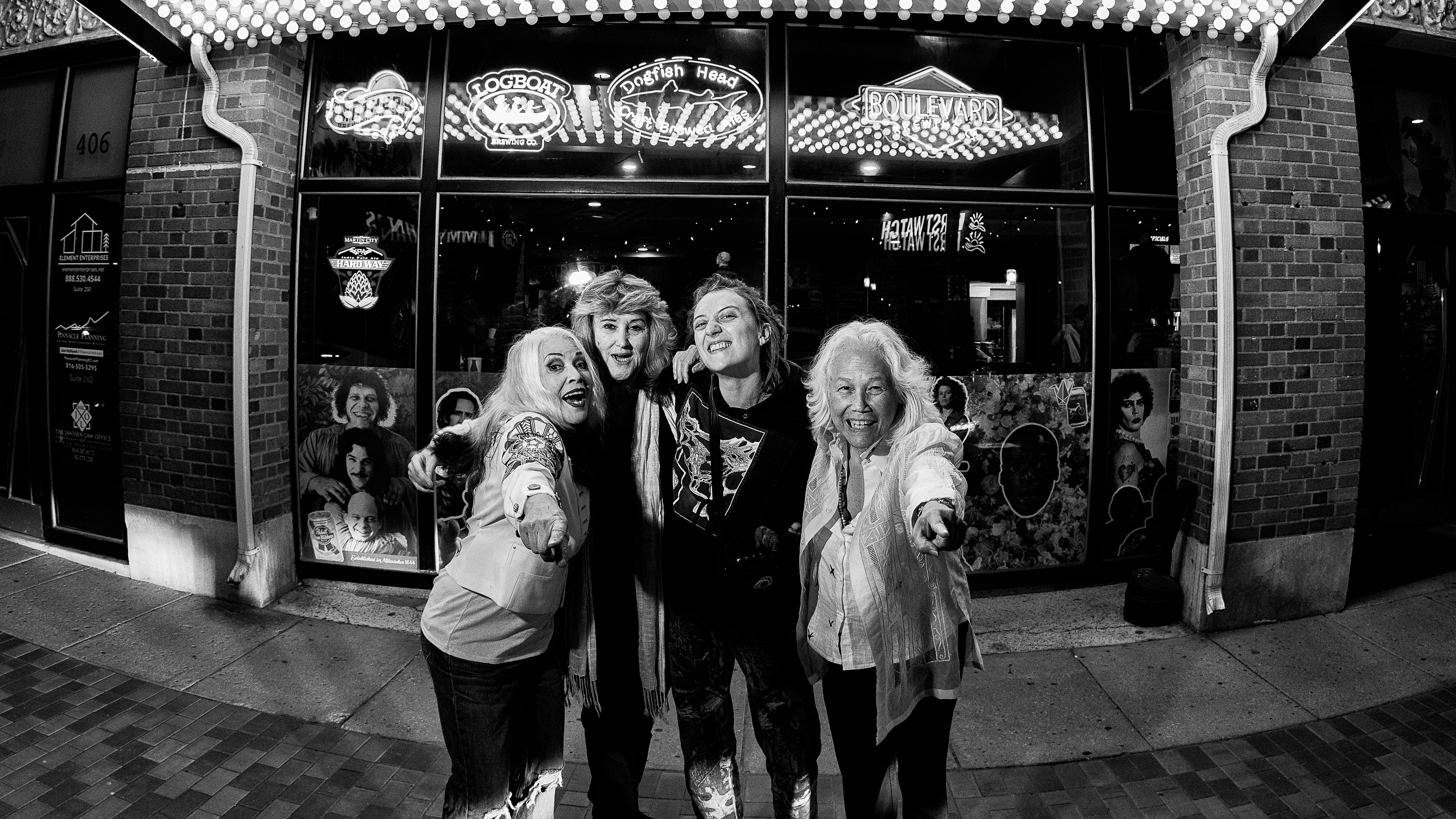 Brie Howard-Darling, Patti Quatro, Mia Huggins and June Millington at the Kansas City screening of Fanny: The Right To Rock at Screenland Armour Theatre, Oct. 4, 2022.