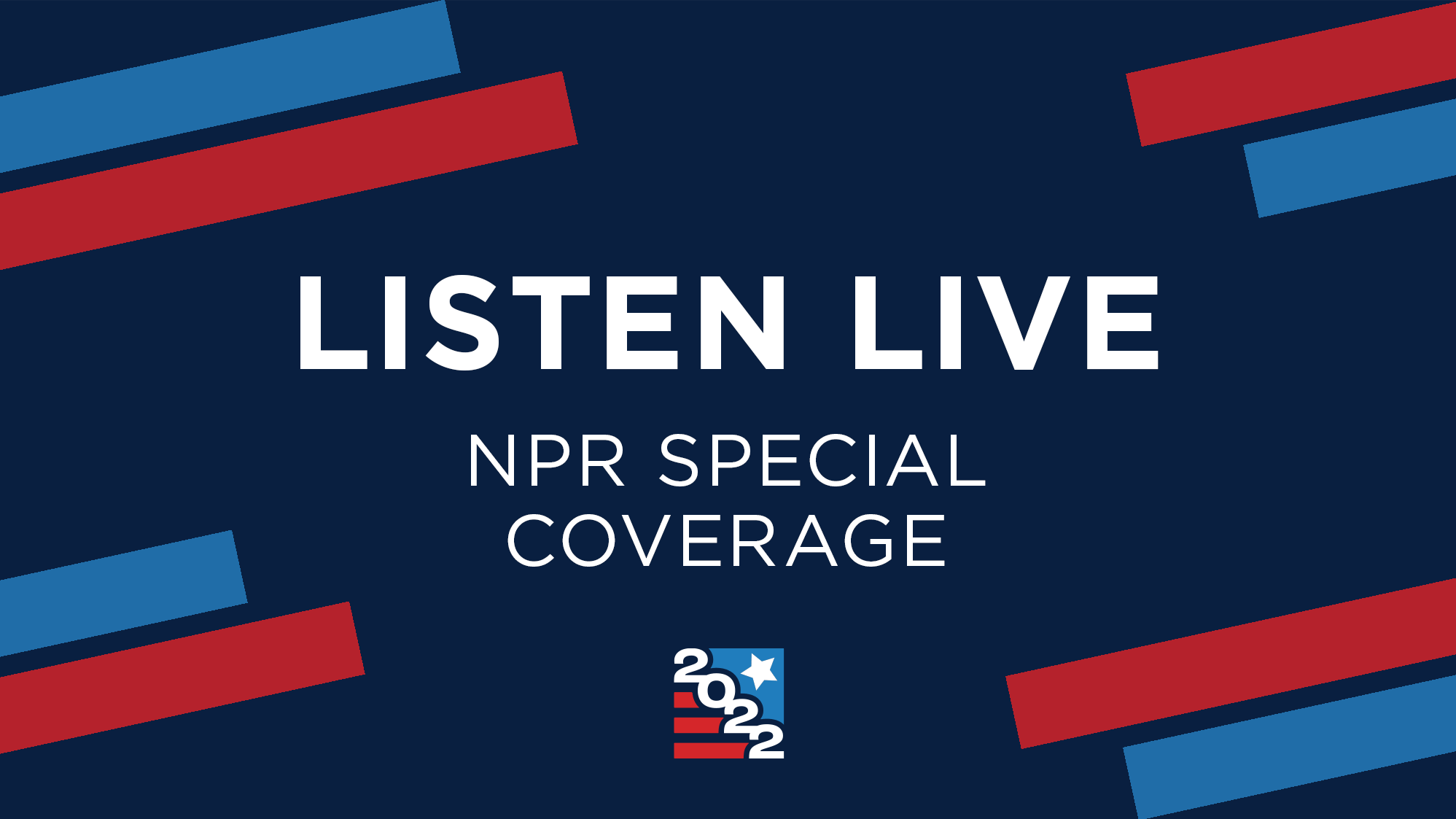 An image that says Listen Live: NPR special coverage