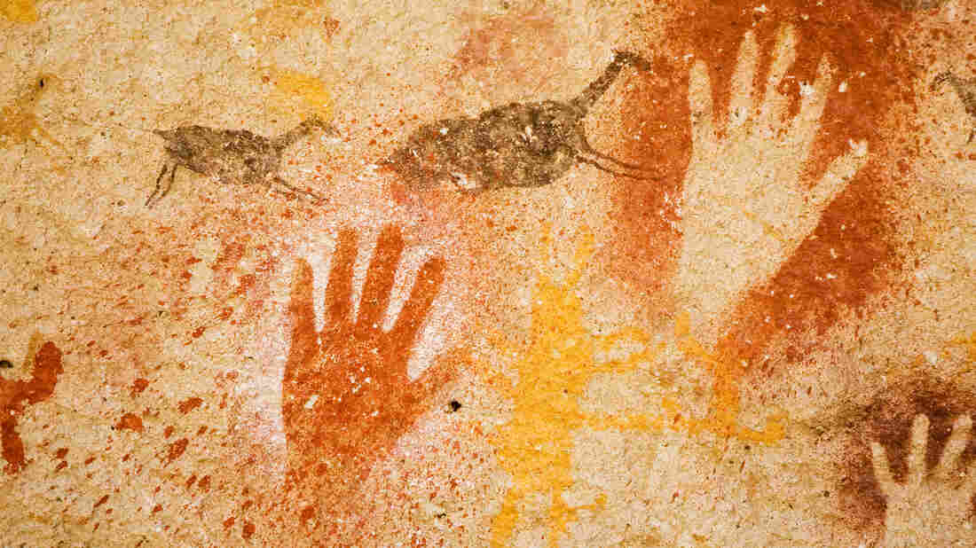 Ancient cave paintings in Patagonia, Argentina.