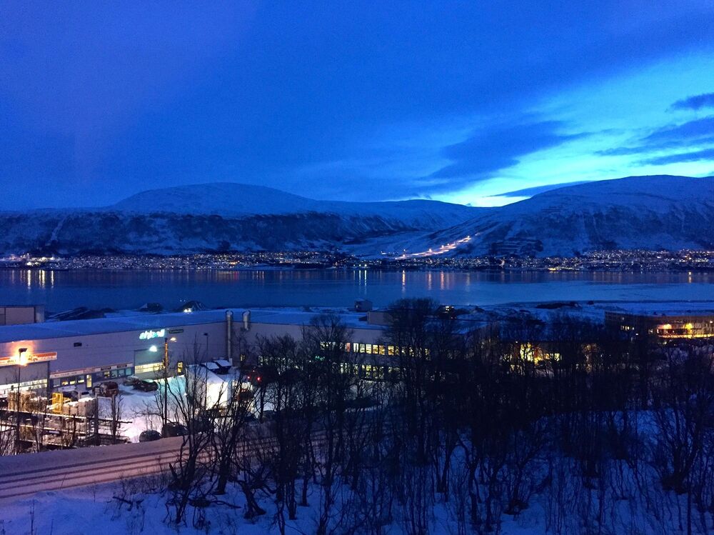 A view from researcher Kari Leibowitz's bedroom window in Tromsø, Norway in 2015. (Kari Leibowitz)