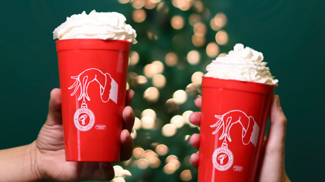 On Red Cup Day, thousands of Starbucks workers go on strike