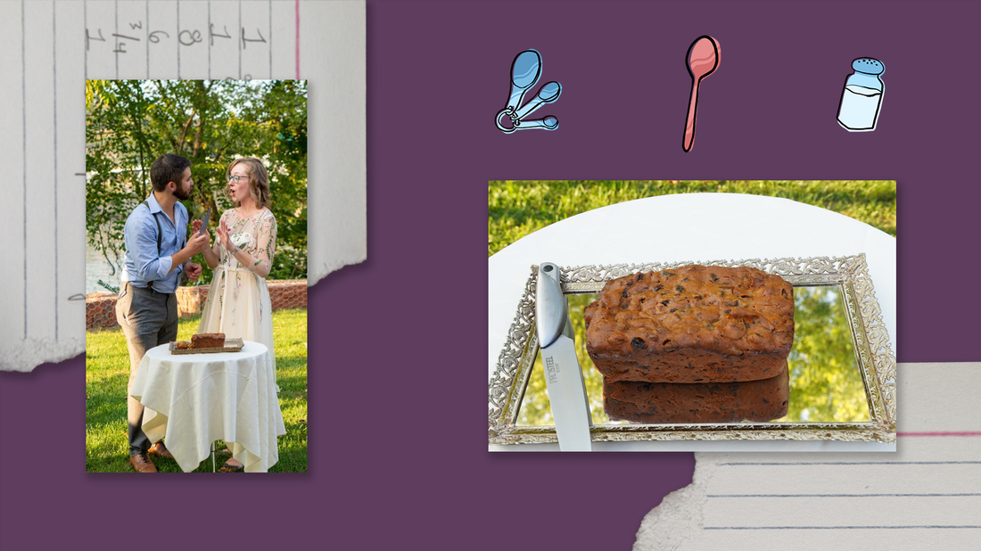 When Ellie King and her husband were married, they had Grandma Phoebe's Famous Fruitcake as their wedding cake.