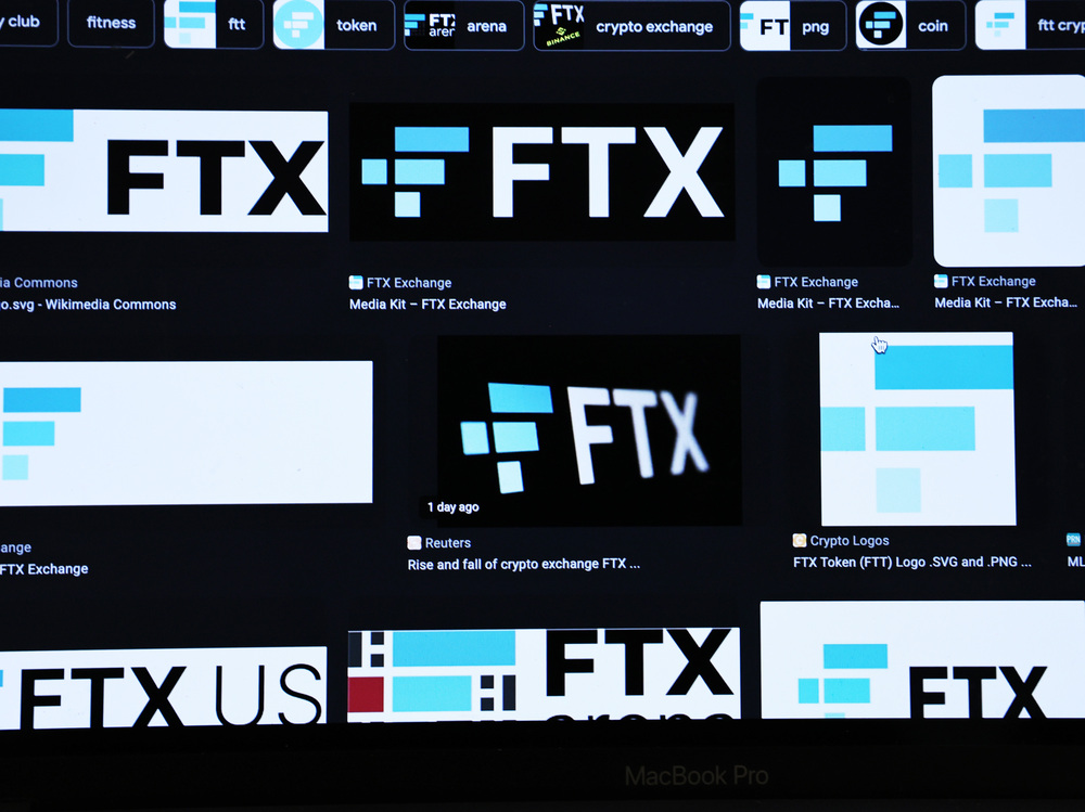 In this photo illustration, the FTX logo is seen on a computer on November 10, 2022 in Atlanta, Georgia. (Getty Images)