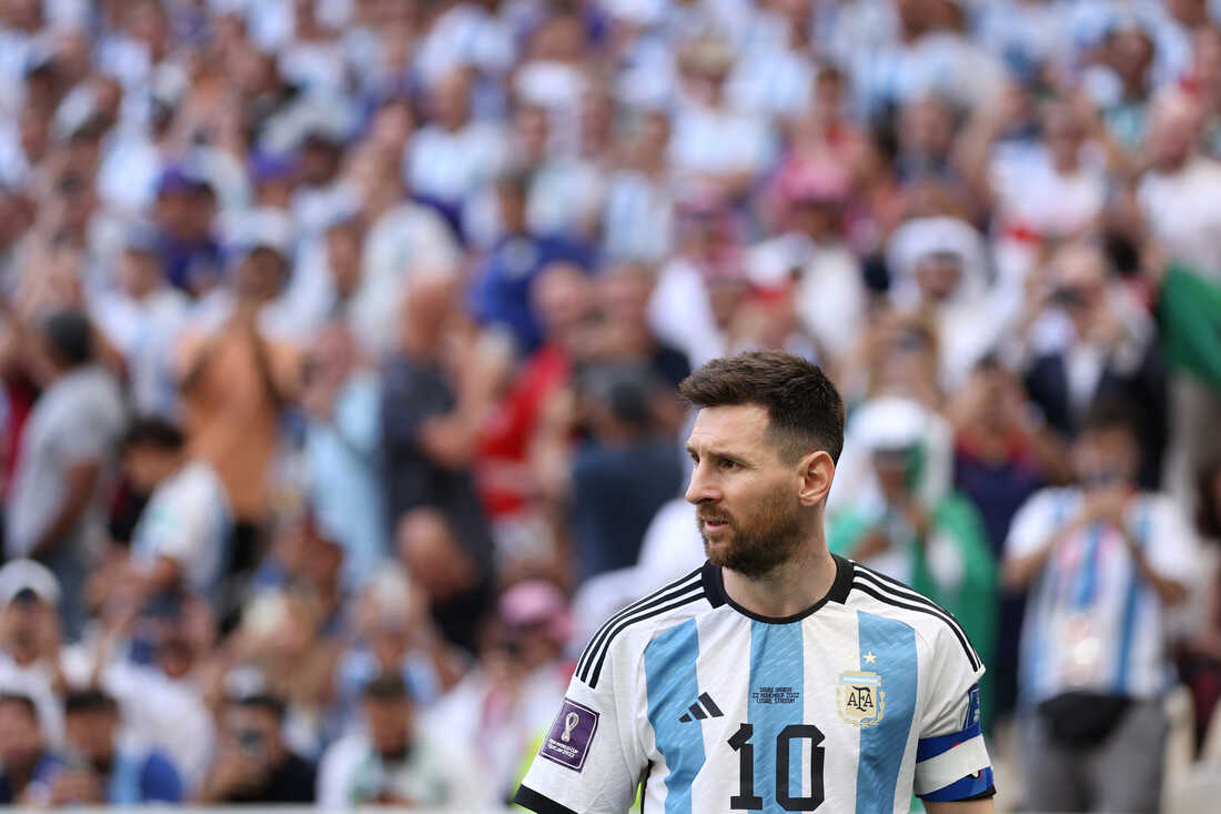 Argentina World Cup Messi 10 Home Jersey Vs France 2022 World Cup