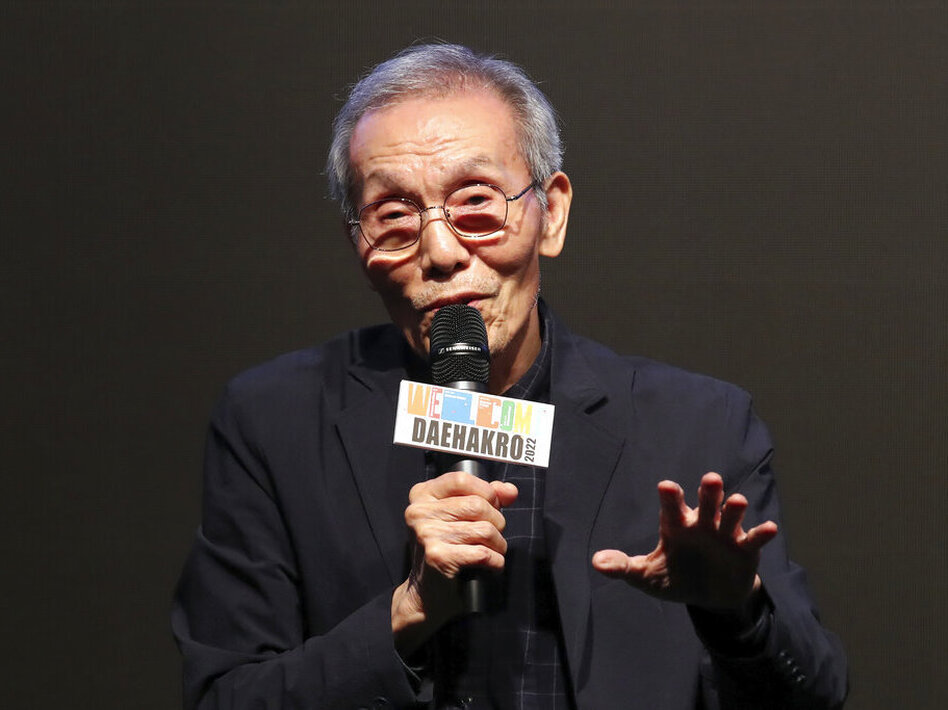 South Korean actor Oh Young-soo speaks Sept. 21 during a press conference at the Welcome Daehakro Festival 2022 in Seoul, South Korea.