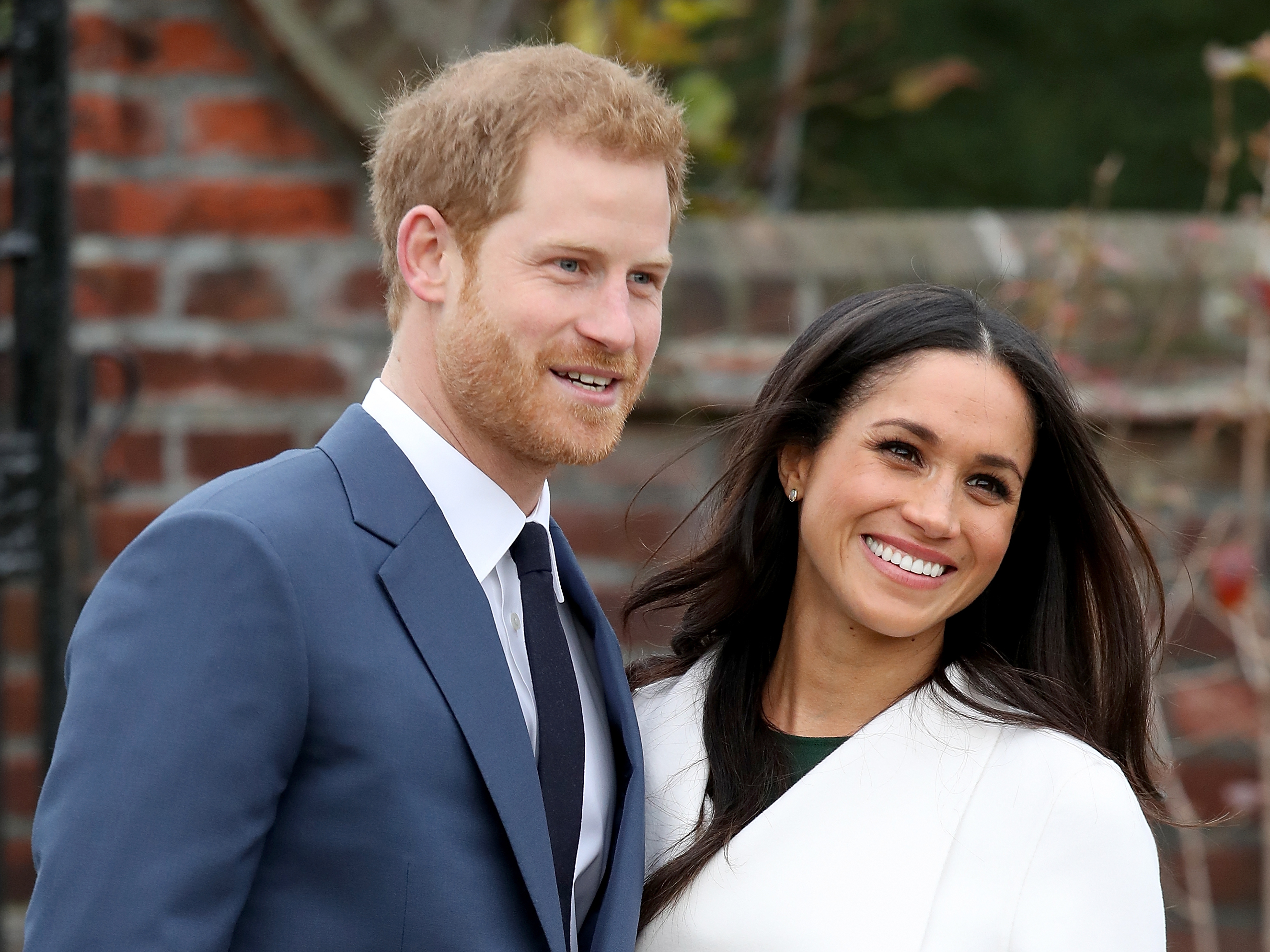 Prince Harry and actress Meghan Markle, announcing their engagement on November 27, 2017 in London, England. (Chris Jackson/Getty Images)