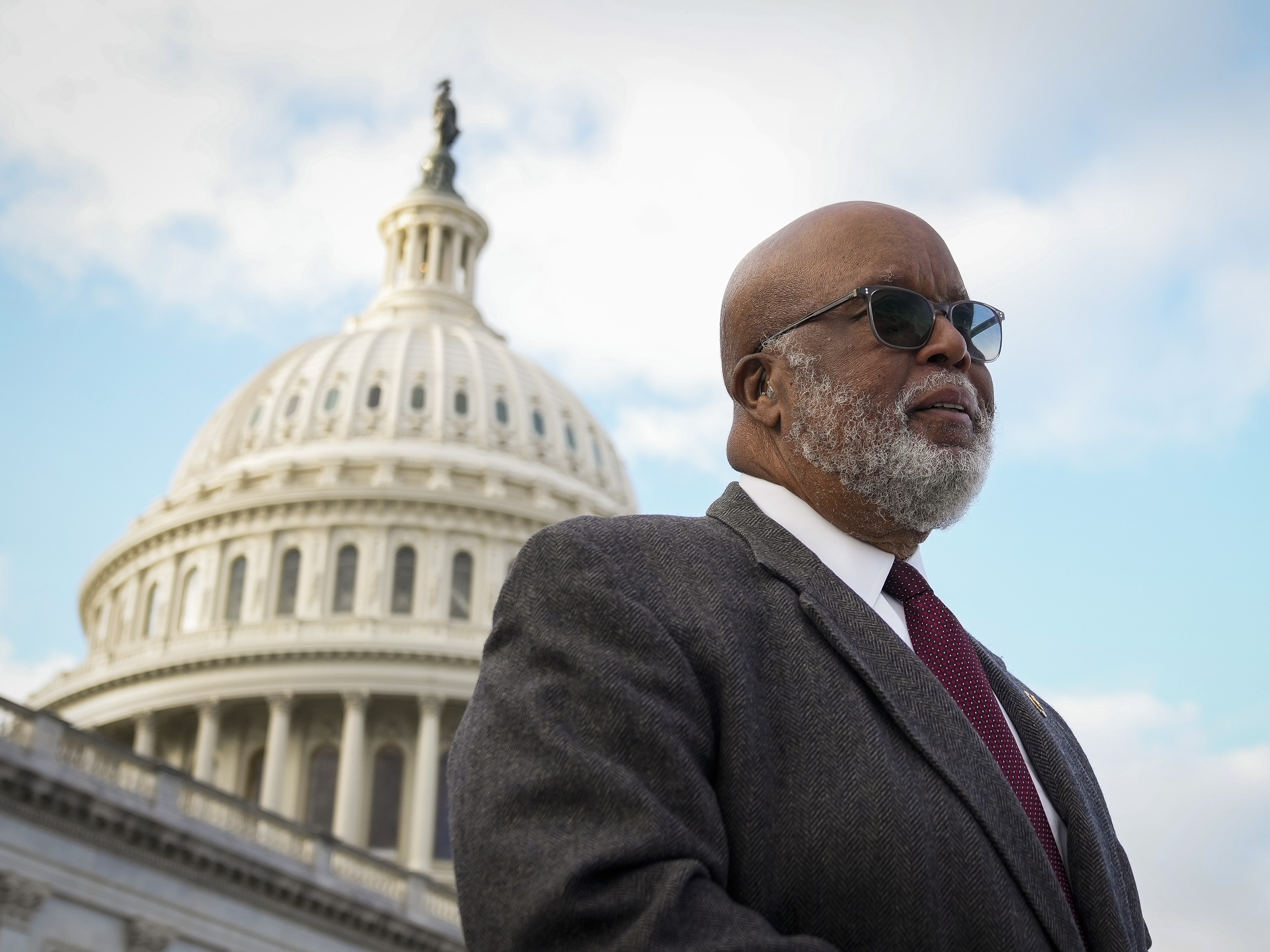 Rep. Bennie Thompson, D-Miss., chair of the House Select Committee to Investigate the January 6th Attack on the U.S. Capitol, is seen here leaving the Capitol on Nov. 17.
