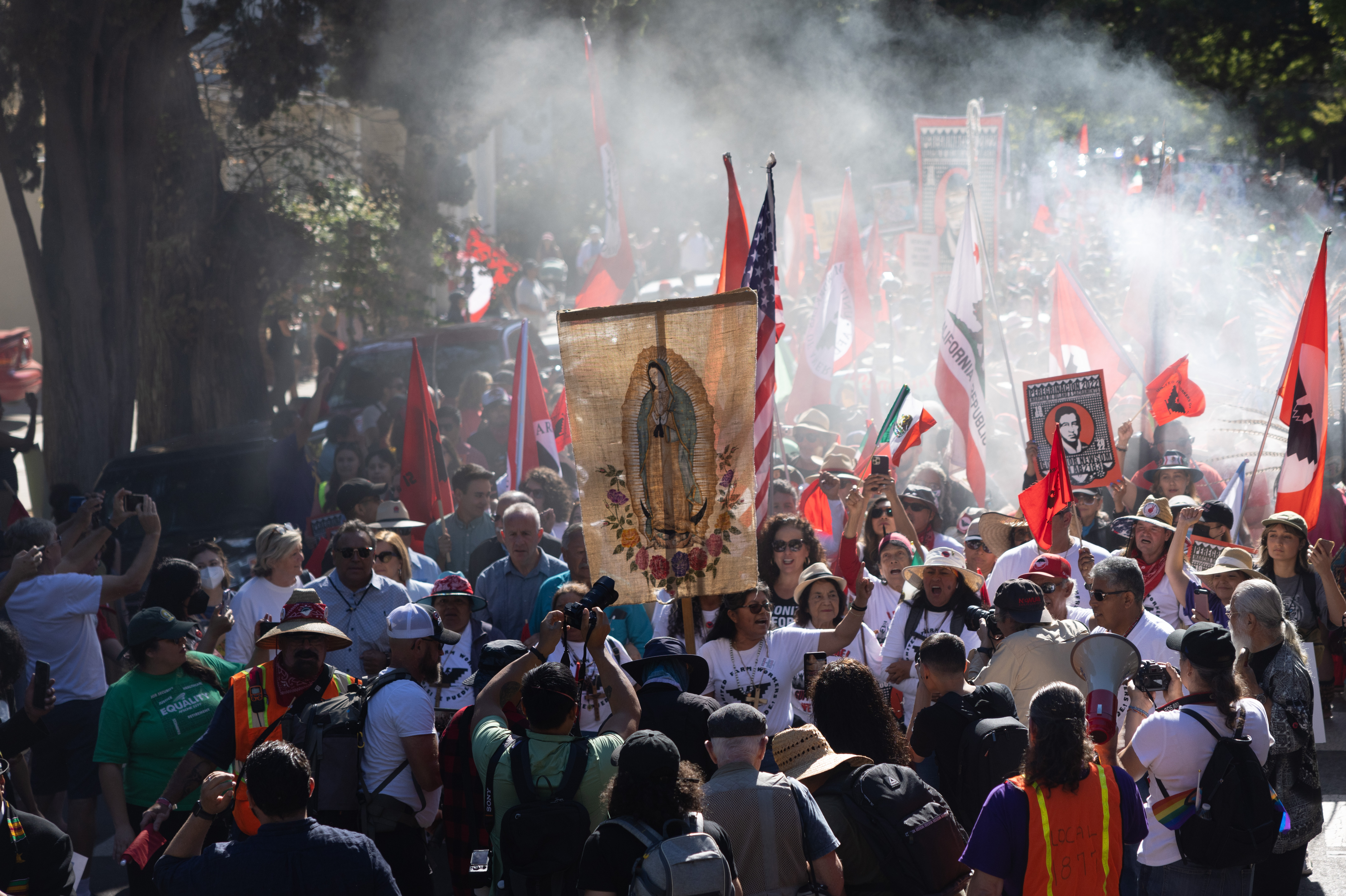 The last leg of the farmworker's March to the Capitol starts by Southside Park in Sacramento, Calif., Aug. 26, 2022. Full story here.