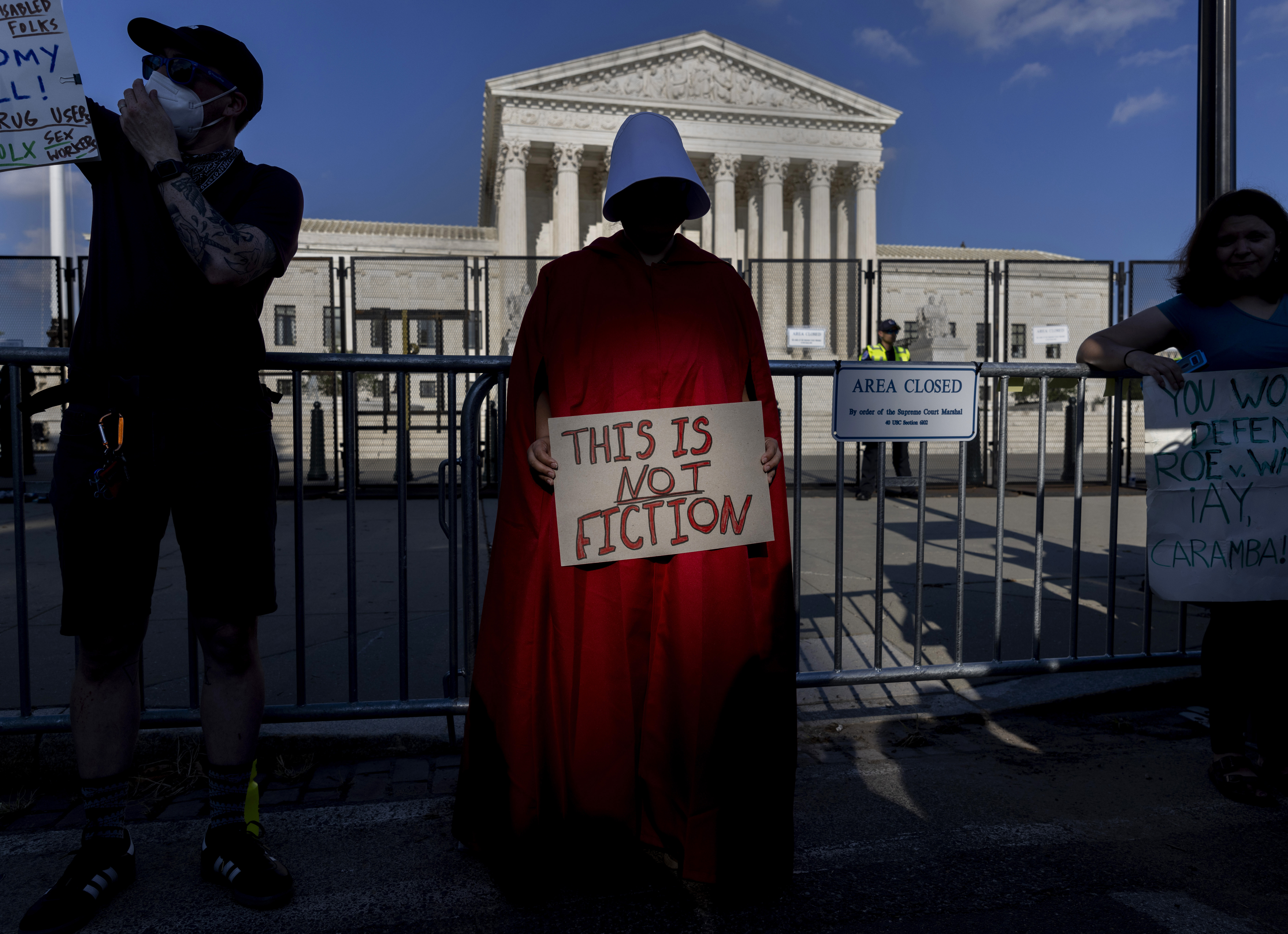 June 24th, 2022, in the Dobbs decision the Supreme Court overturns Roe V. Wade. Protesters from both sides of the abortion rights debate were at the Supreme Court for the announcement. Pro abortion rights protesters. Full story here.