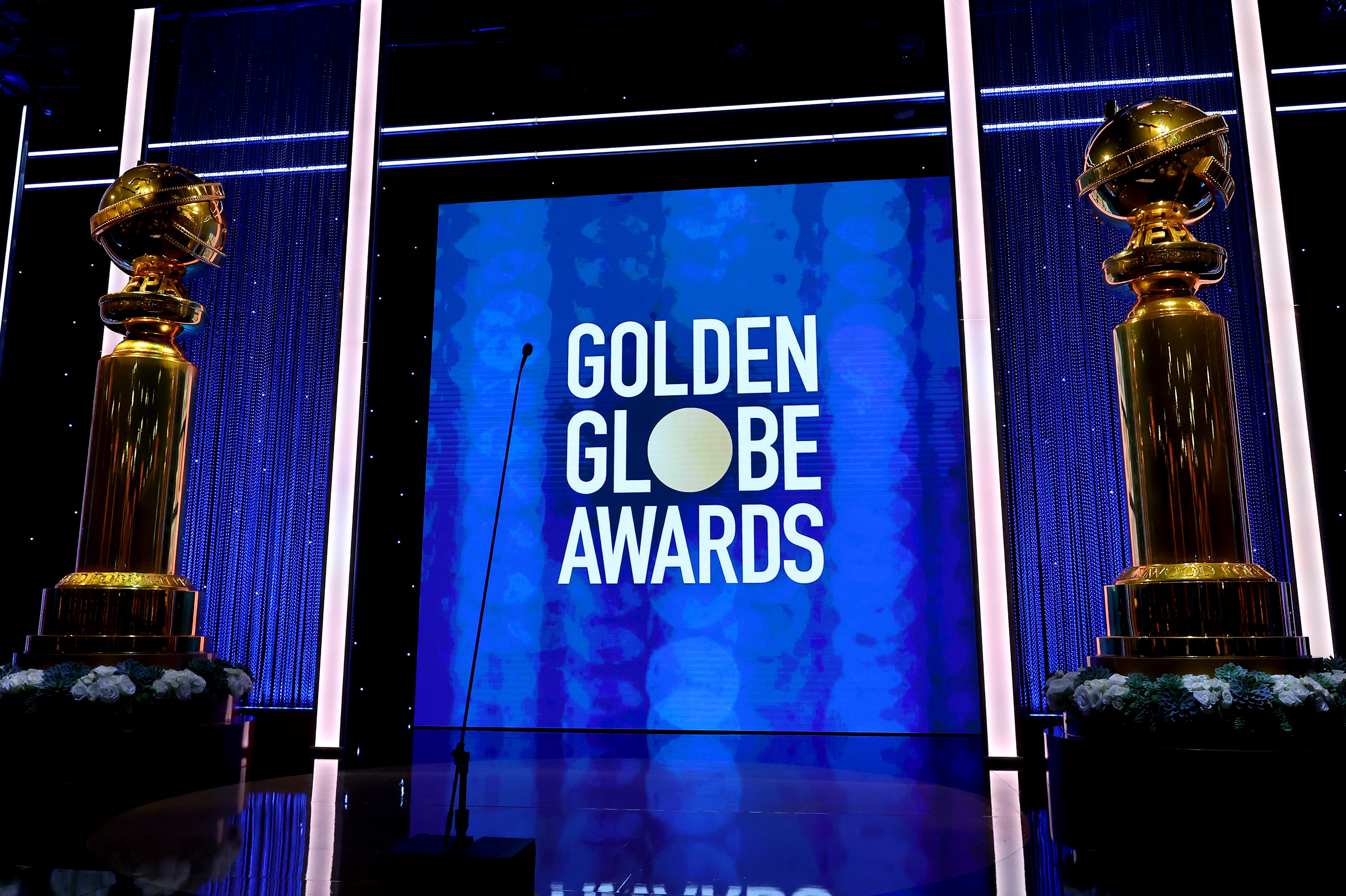 A view of the stage during the 79th Annual Golden Globe Awards at The Beverly Hilton on Jan. 09, 2022, in Beverly Hills, Calif. (Getty Images for Hollywood Foreign Press Association)