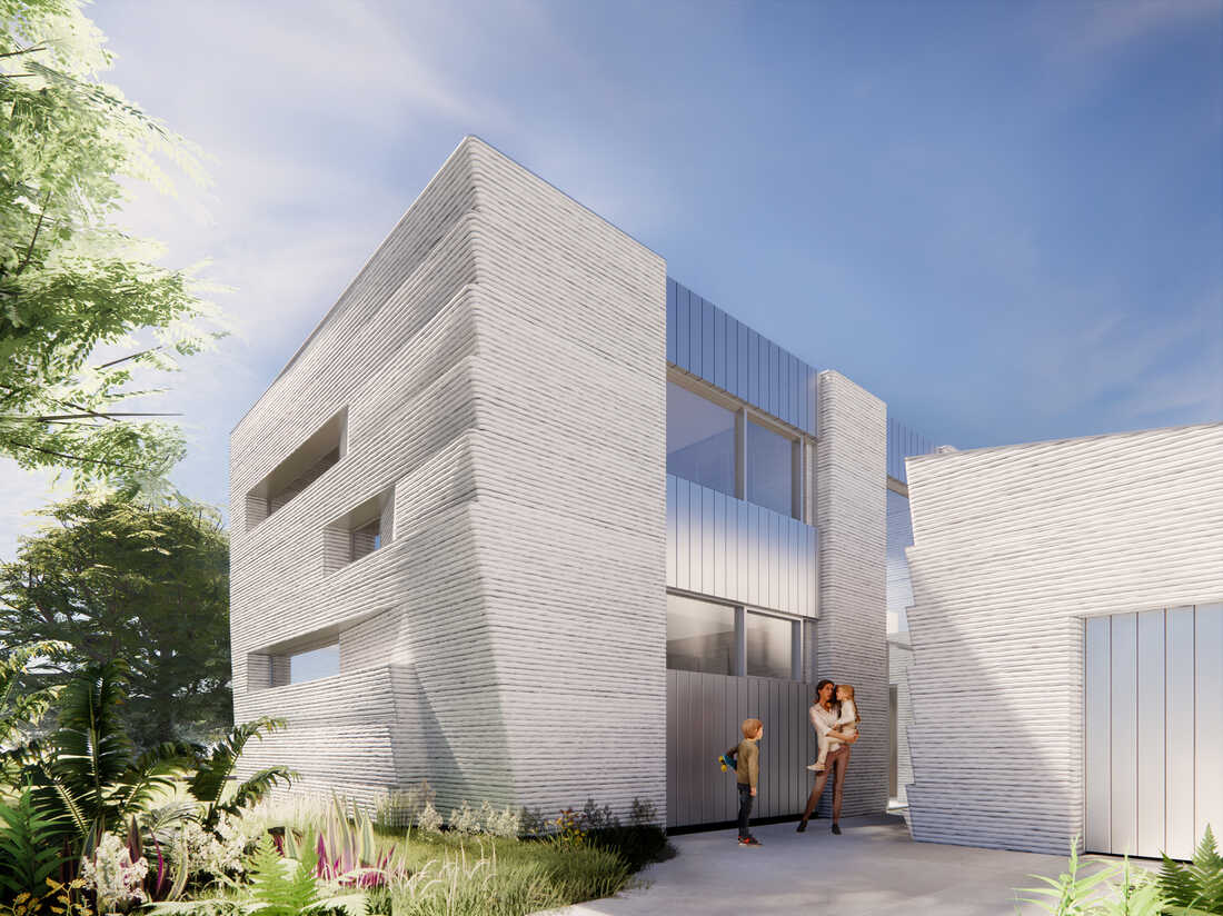 A Two story House Raises The Bar For 3D printed Homes NPR a-two-story-house-raises-the-bar-for-3d-printed-homes-npr