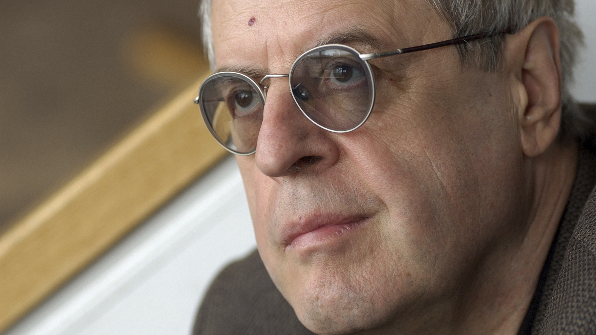 Poet Charles Simic is photographed at the City University of New York, May 13, 2003.