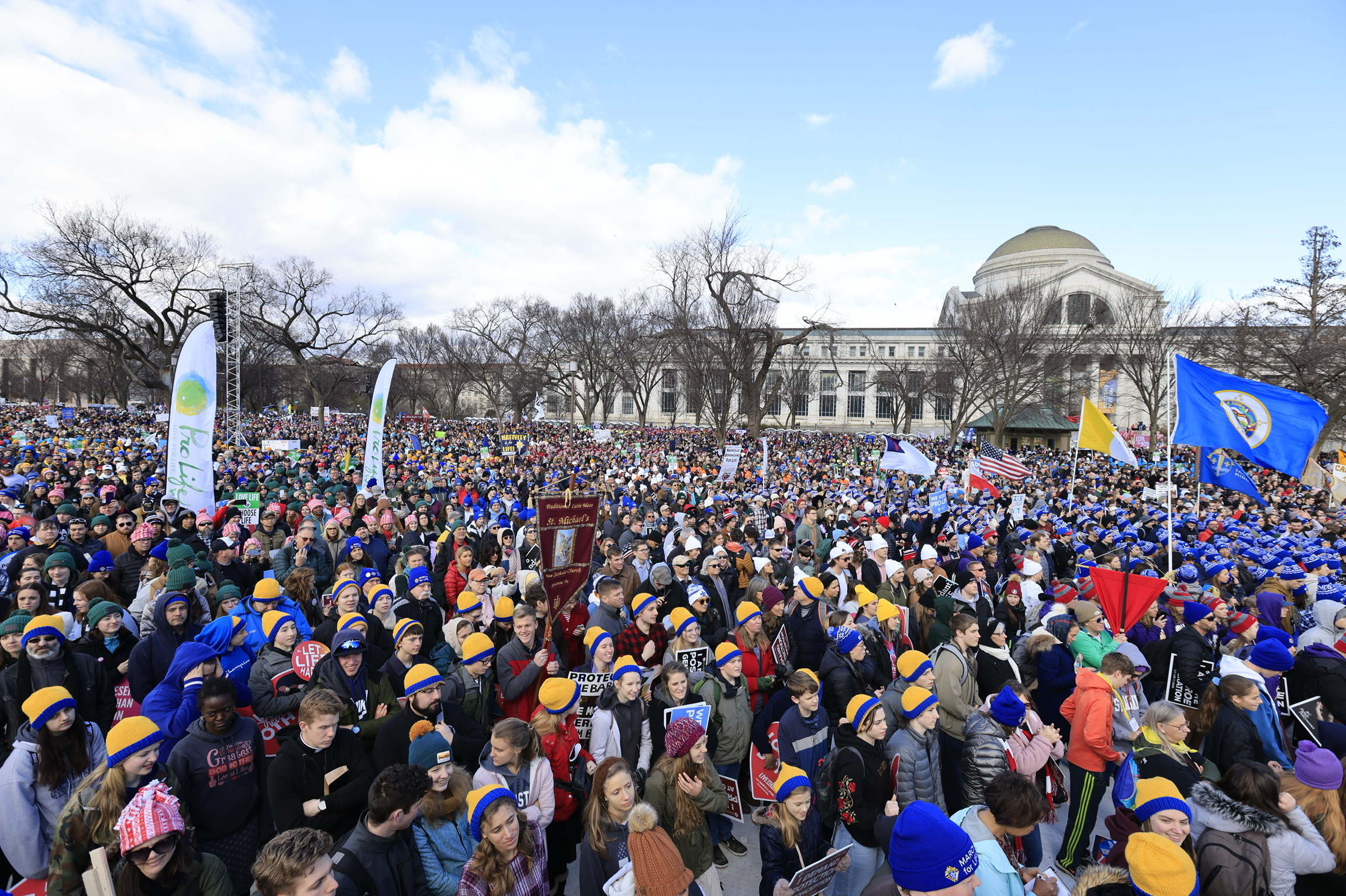 At the first March for Life post-Roe, anti-abortion activists say fight isn't over 9 Protesters at the March for Life on Jan. 20, 2023, in Washington D.C.