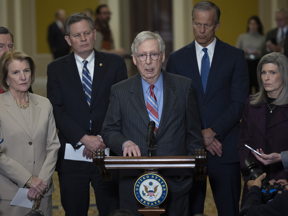 Senate Minority Leader Mitch McConnell addressed the looming debt limit problem during a press conference on January 24. (Getty Images)