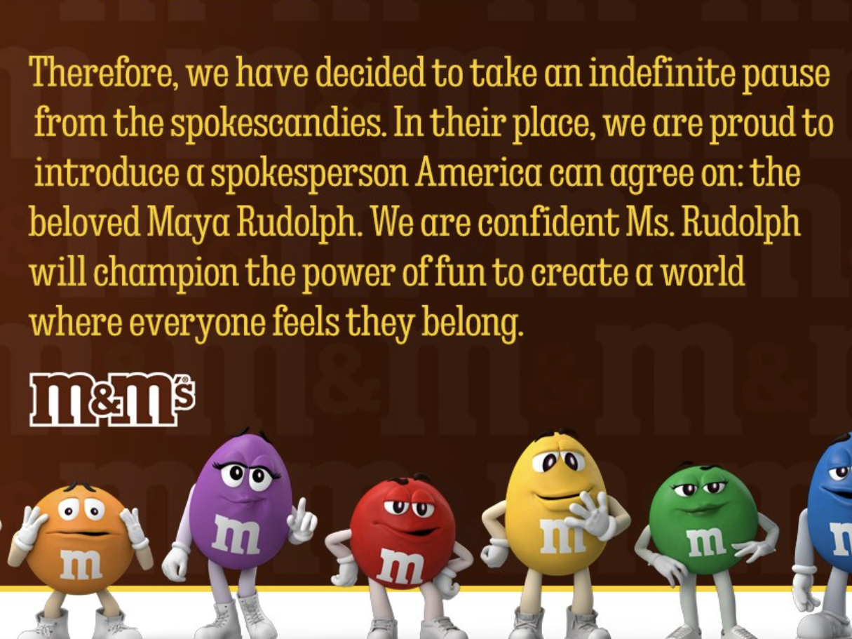 M&M's replaces its spokescandies with Maya Rudolph after Tucker Carlson's rants