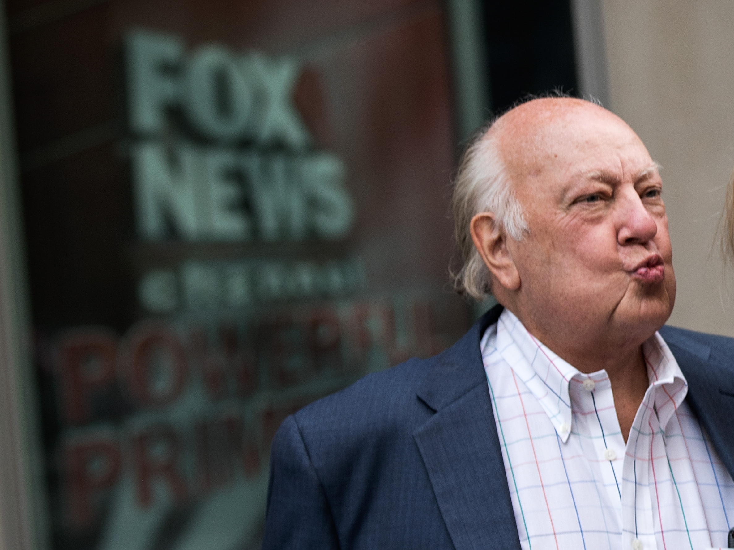 Former Fox News staffer Laura Luhn sued the network yesterday alleging years of sexual abuse by its former chairman, the late Roger Ailes. Ailes is shown above in July 2016 outside Fox's New York City headquarters shortly before his ouster. (Getty Images)