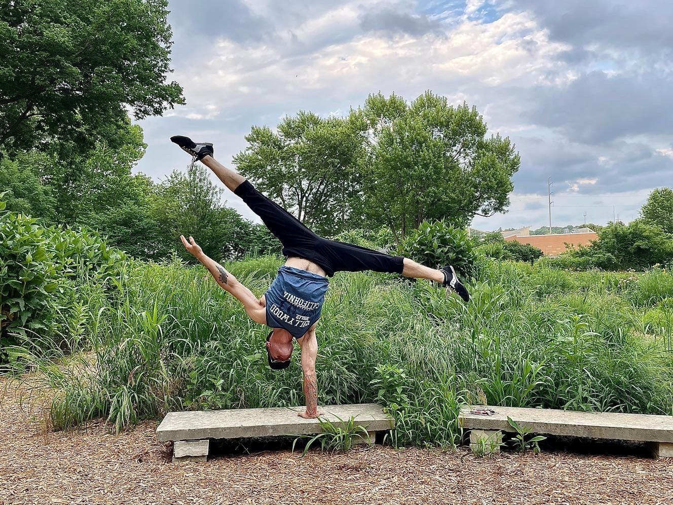 NPR reader Mike Ferris has gotten obsessed with hand balancing. He says "it's just plain fun to perform seemingly impossible feats."