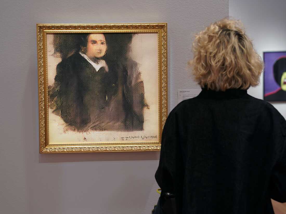 A courtroom sketch depicting artists and AI developers facing off over copyright infringement, with a judge presiding over the heated debate.