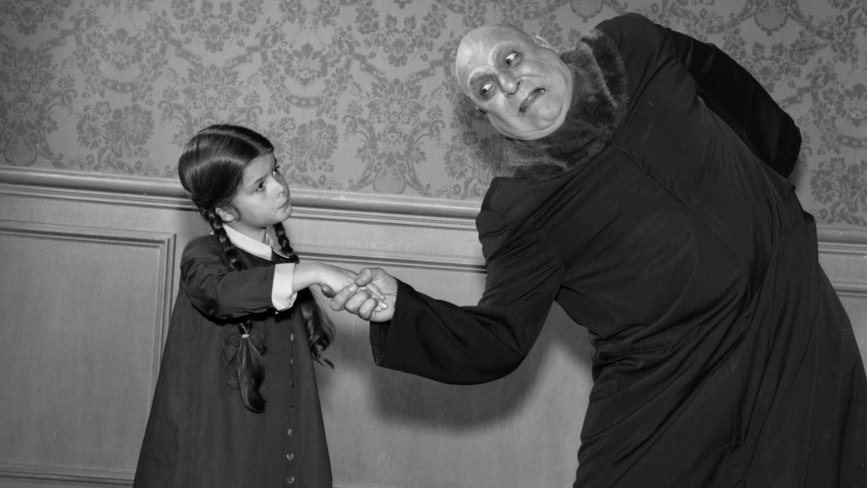 The Addams Family characters Wednesday and Uncle Fester. The actress who played the iconic Wednesday, Lisa Loring, died this weekend.