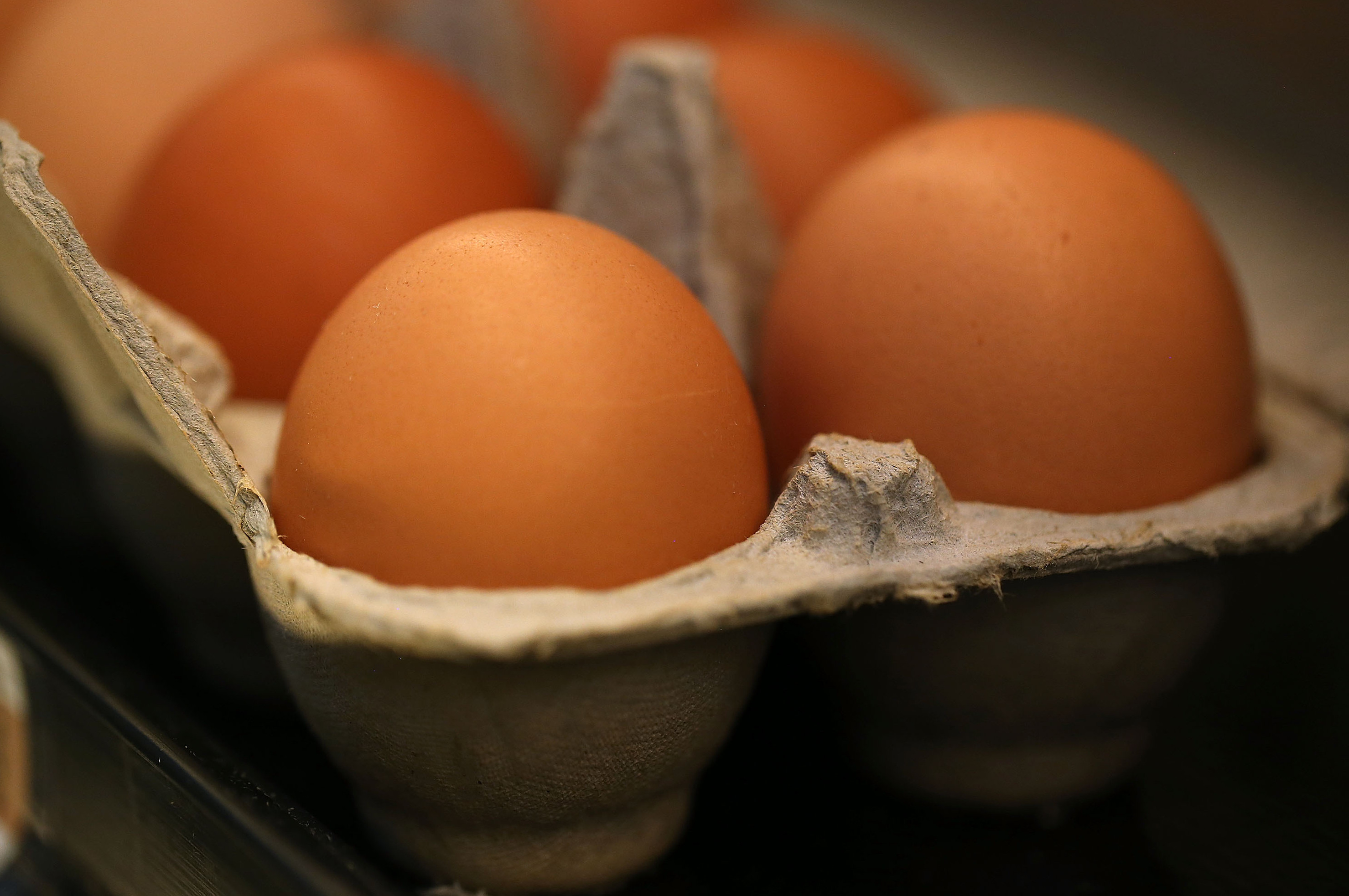 Eye-popping egg prices have finally started to fall. Wholesale eggs in the Midwest market dropped by 58 cents to $3.29 a dozen at the end of January, according to USDA data. (Getty Images)