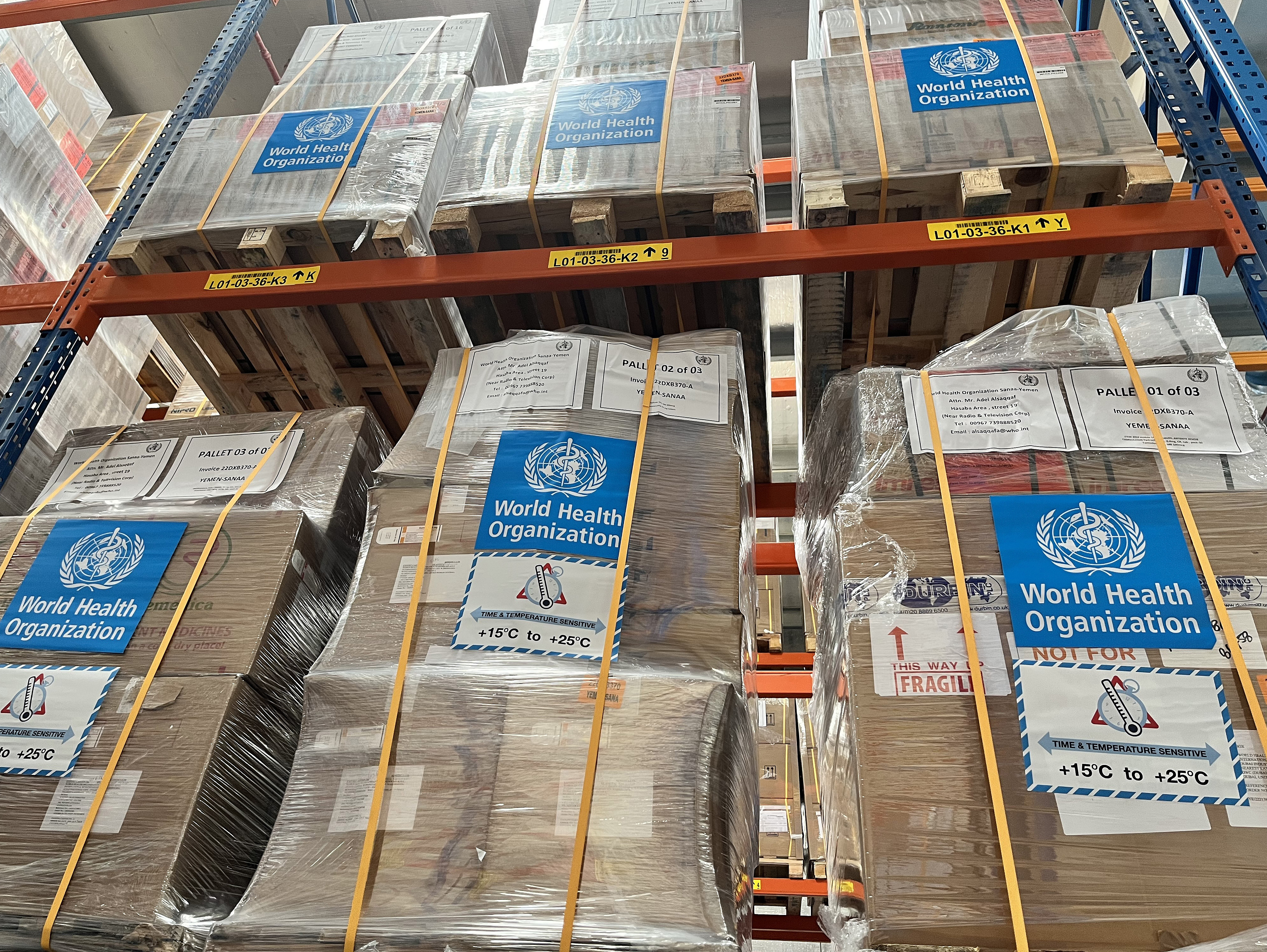 The World Health Organization's logistics hub in Dubai's International Humanitarian City contains boxes of urgent medical supplies and medicine for dispatch to countries around the world, such as Yemen, Nigeria, Haiti and Uganda. Planeloads of medical supplies from these warehouses are being sent to help with earthquake relief efforts in Syria and Turkey. (NPR)