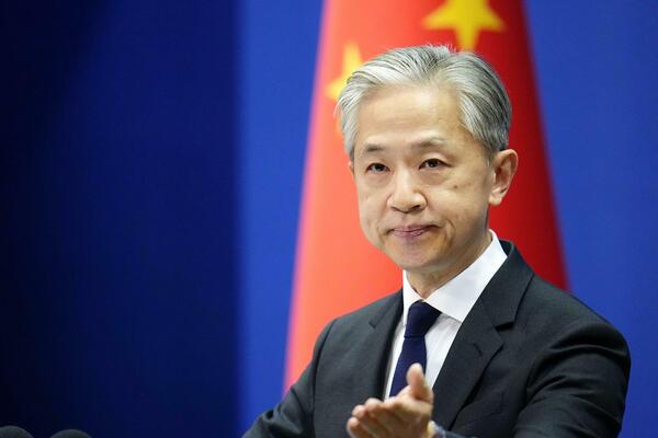 Chinese Foreign Ministry spokesman Wang Wenbin speaks at a press conference in Beijing on Jan. 11, 2023.