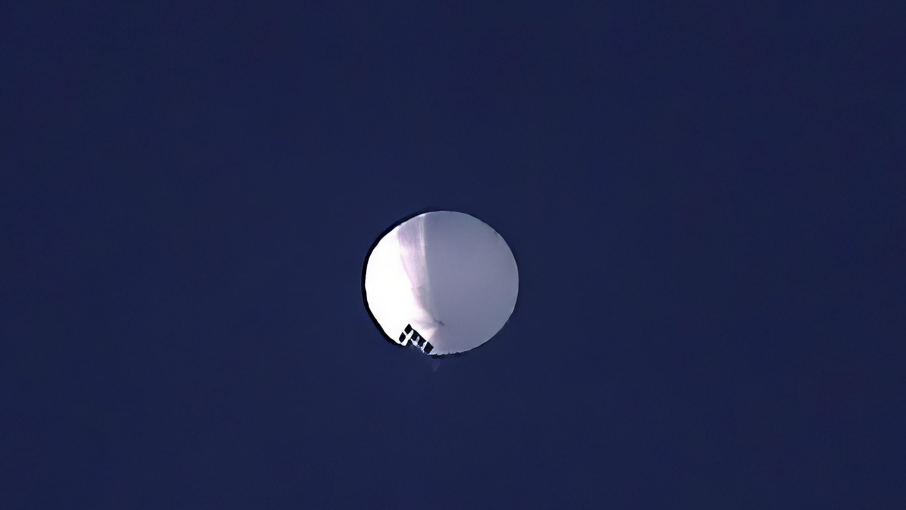 A high altitude balloon floats over Billings, Mont., on Feb. 1.