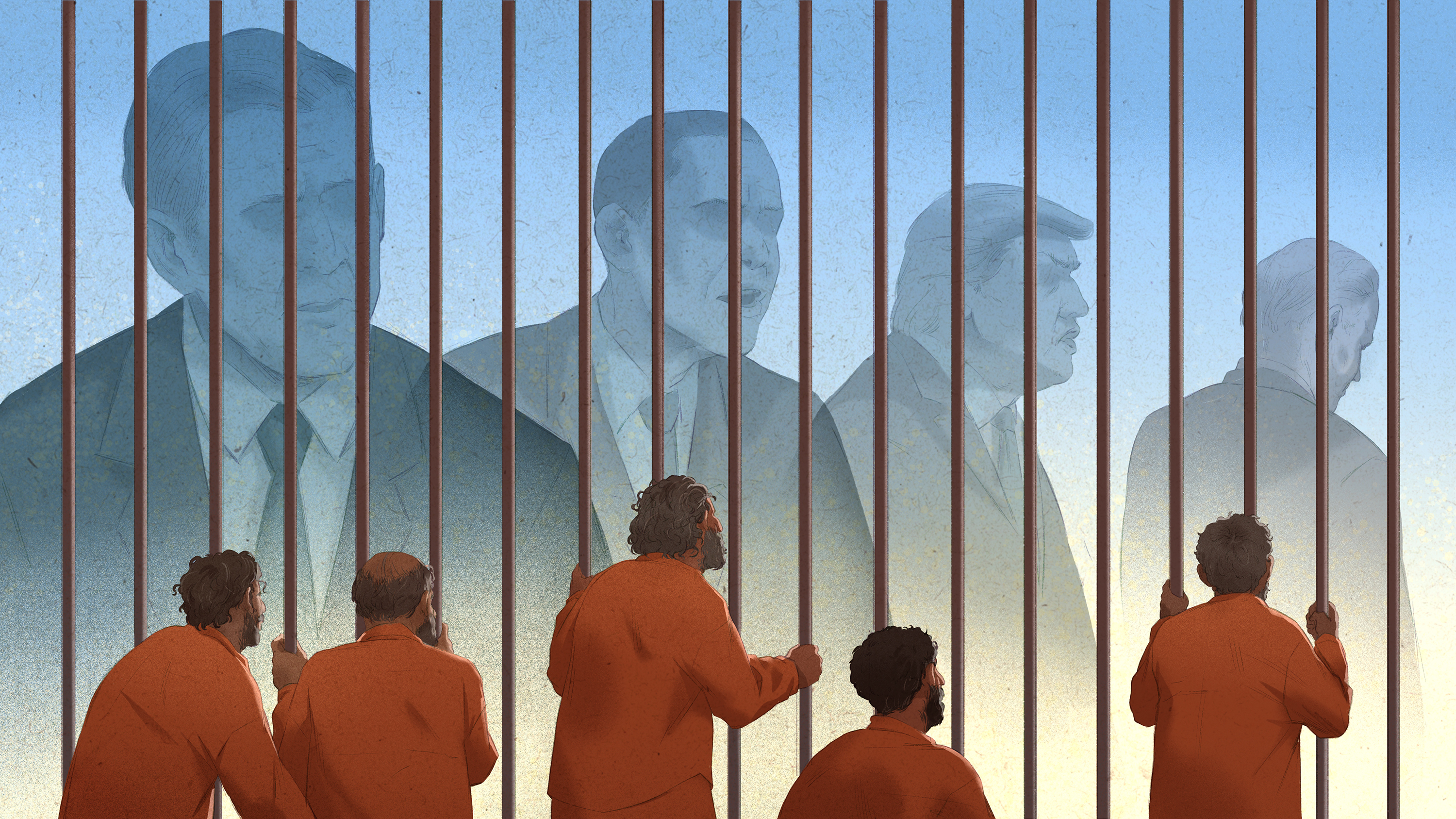More than two decades after the September 11, 2001, terror attacks, the five men accused have still not gone to trial, and four presidential administrations have wrestled with the Guantánamo problem. (Dion MBD for NPR)
