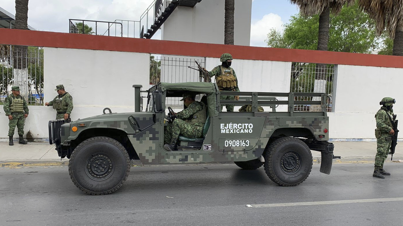 Mexican soldiers are seen preparing for a search mission for the kidnapped U.S. citizens in Matamoros earlier this week. Two of the Americans were killed, and Mexican authorities returned their bodies to the U.S. on Thursday.