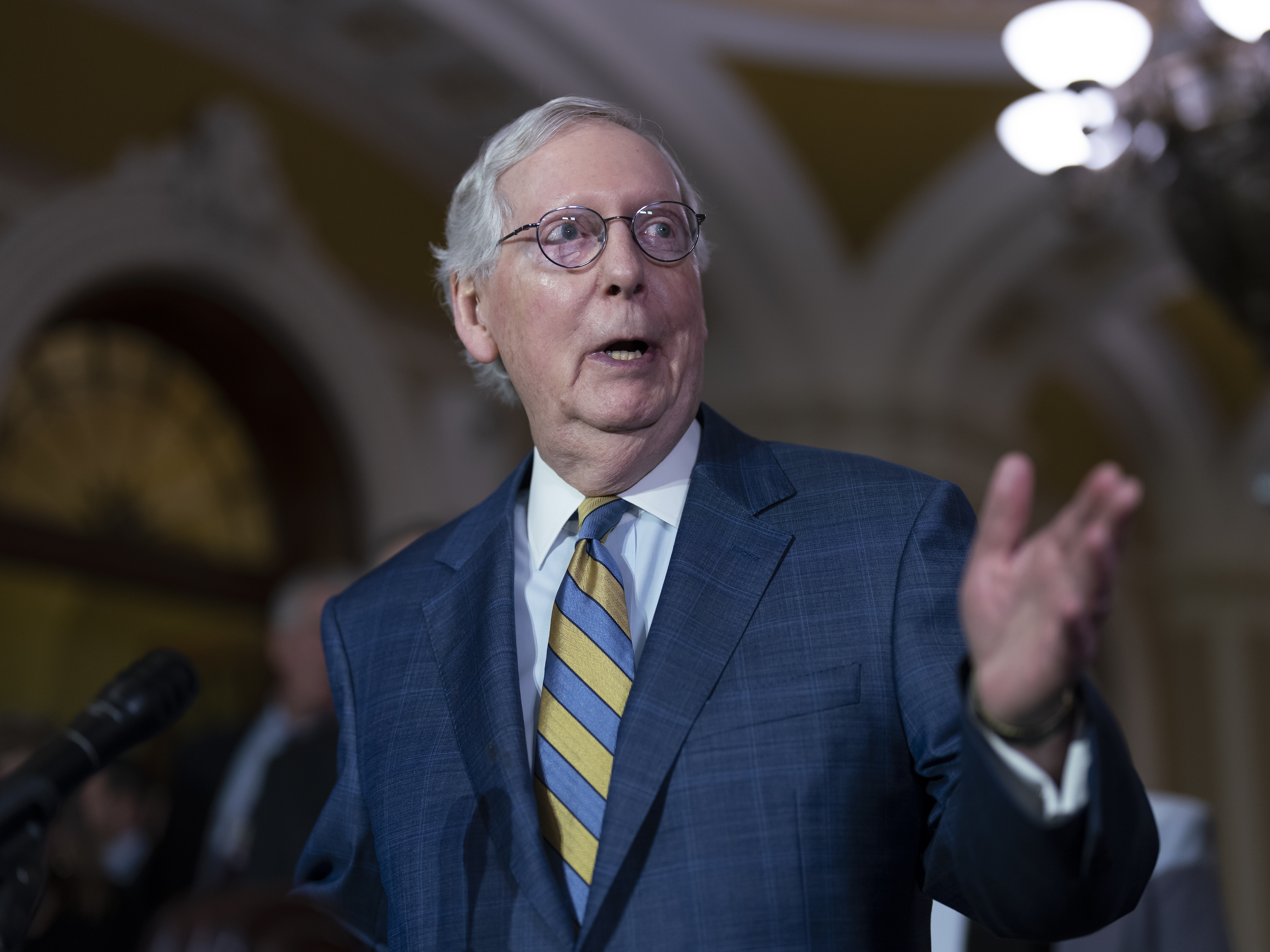 GOP leader Mitch McConnell is hospitalized after fall, his spokesman says
