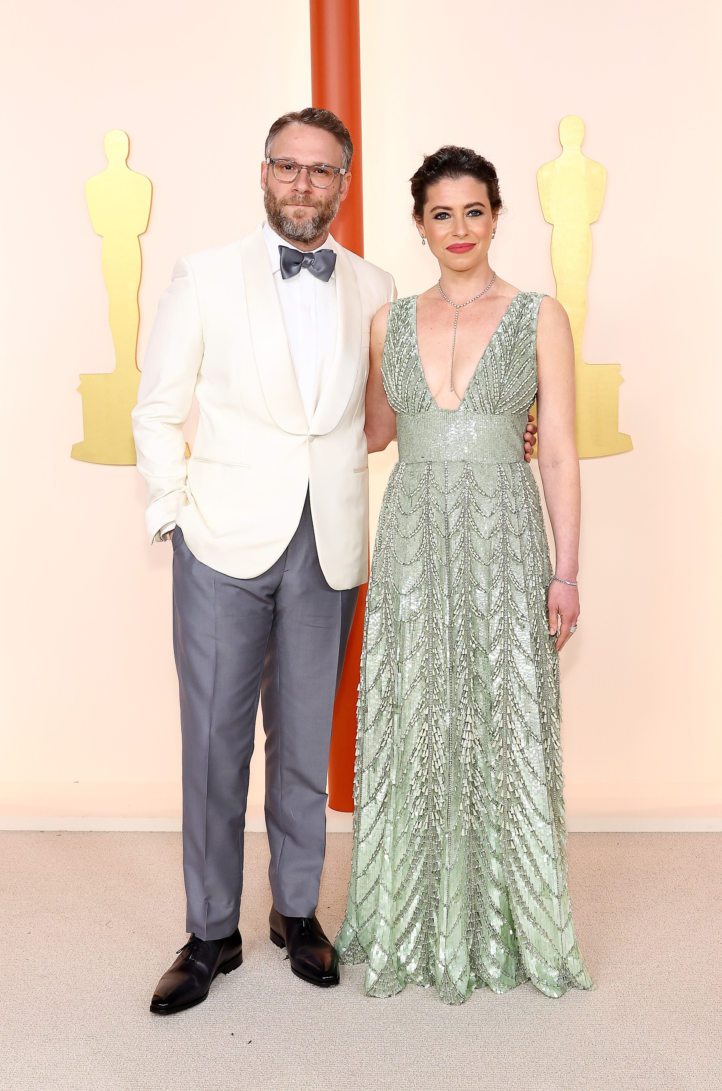 See all the red carpet looks from the 2023 Oscars 55 Seth Rogen and Lauren Miller