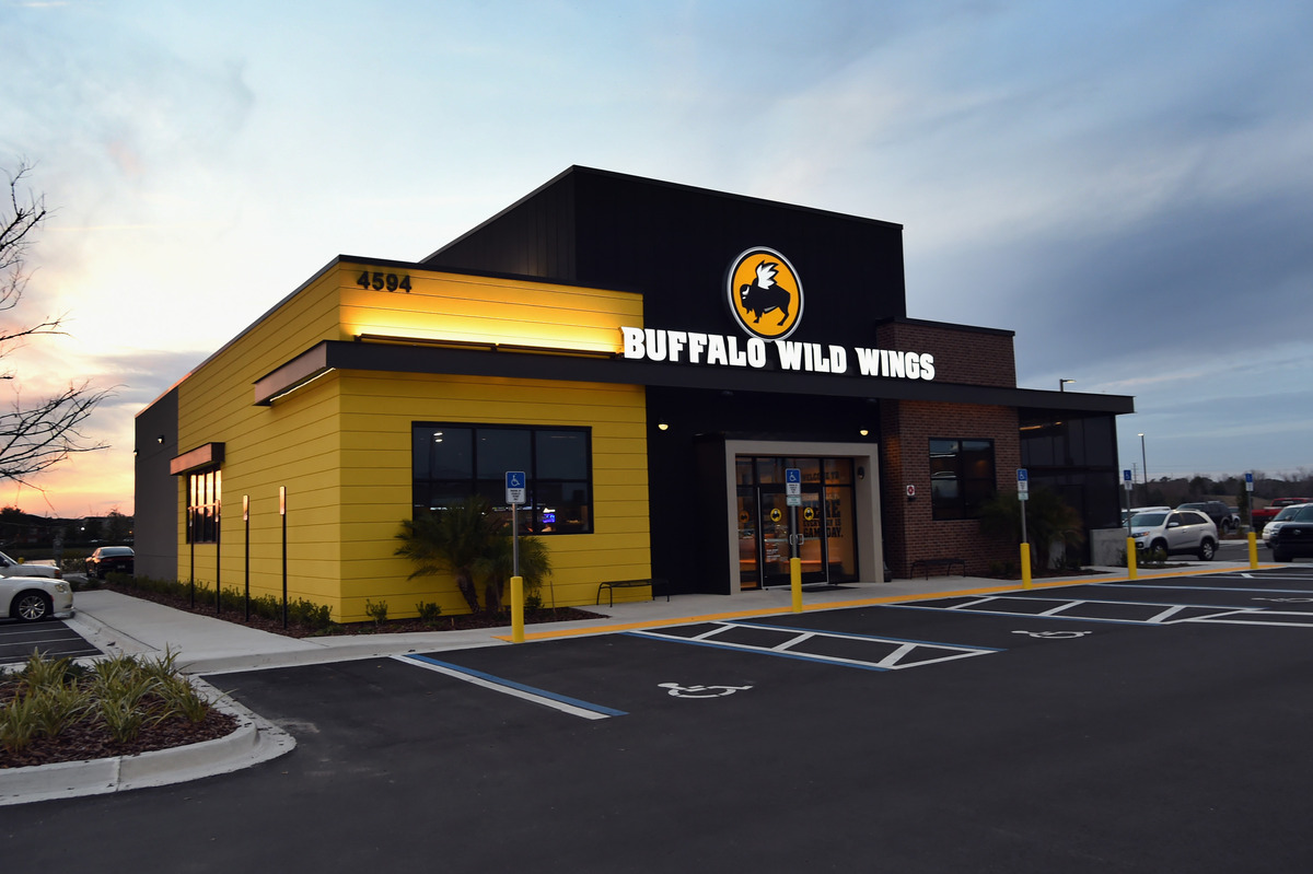 The exterior of a Buffalo Wild Wings in Jacksonville, Florida.