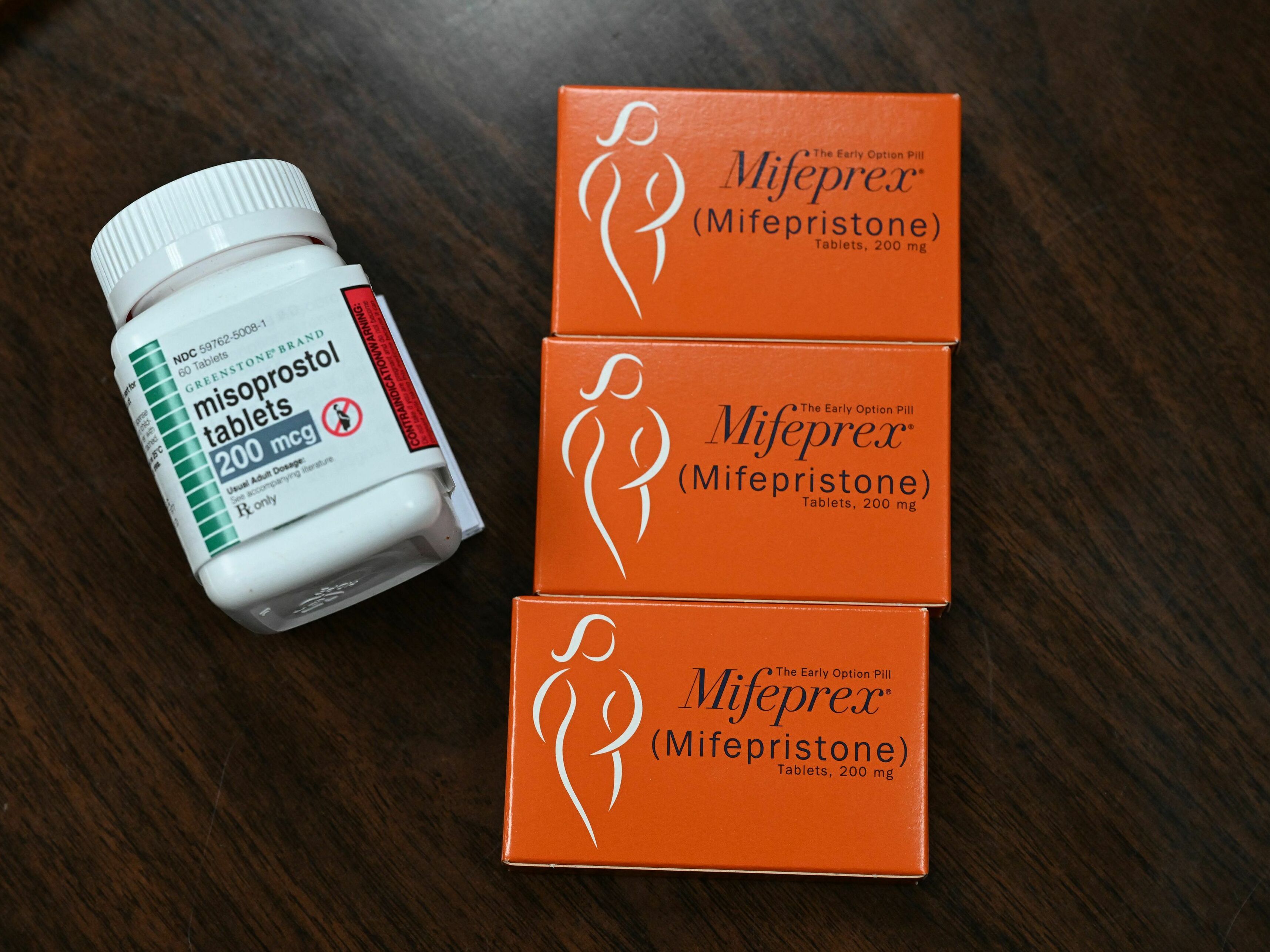 Mifepristone (Mifeprex) and Misoprostol, the two drugs used in a medication abortion, are seen at the Women's Reproductive Clinic, which provides legal medication abortion services, in Santa Teresa, New Mexico, on June 17, 2022. (AFP via Getty Images)